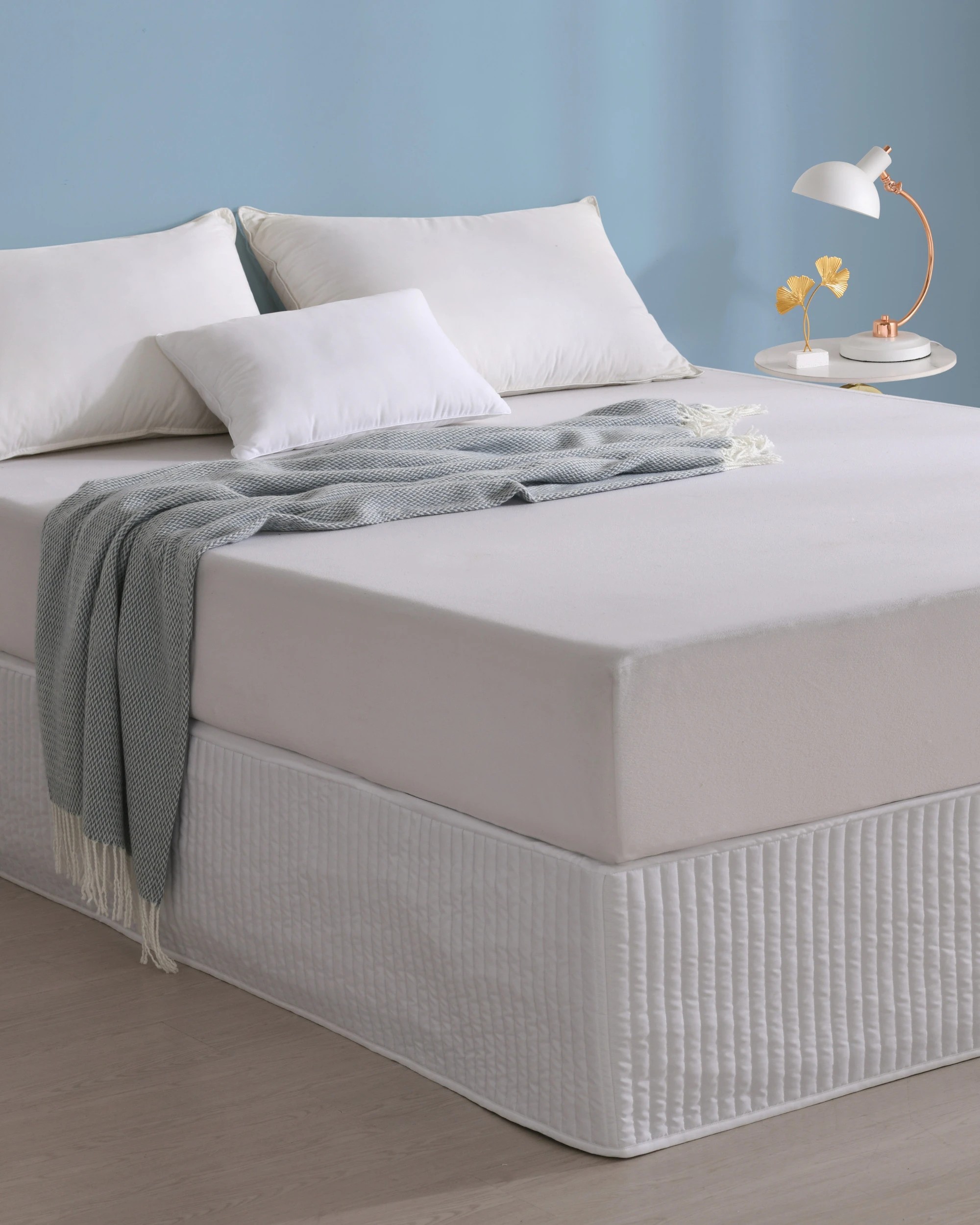 2 Dreamaker Quilted Valance - King Bed - White, 2 of 4