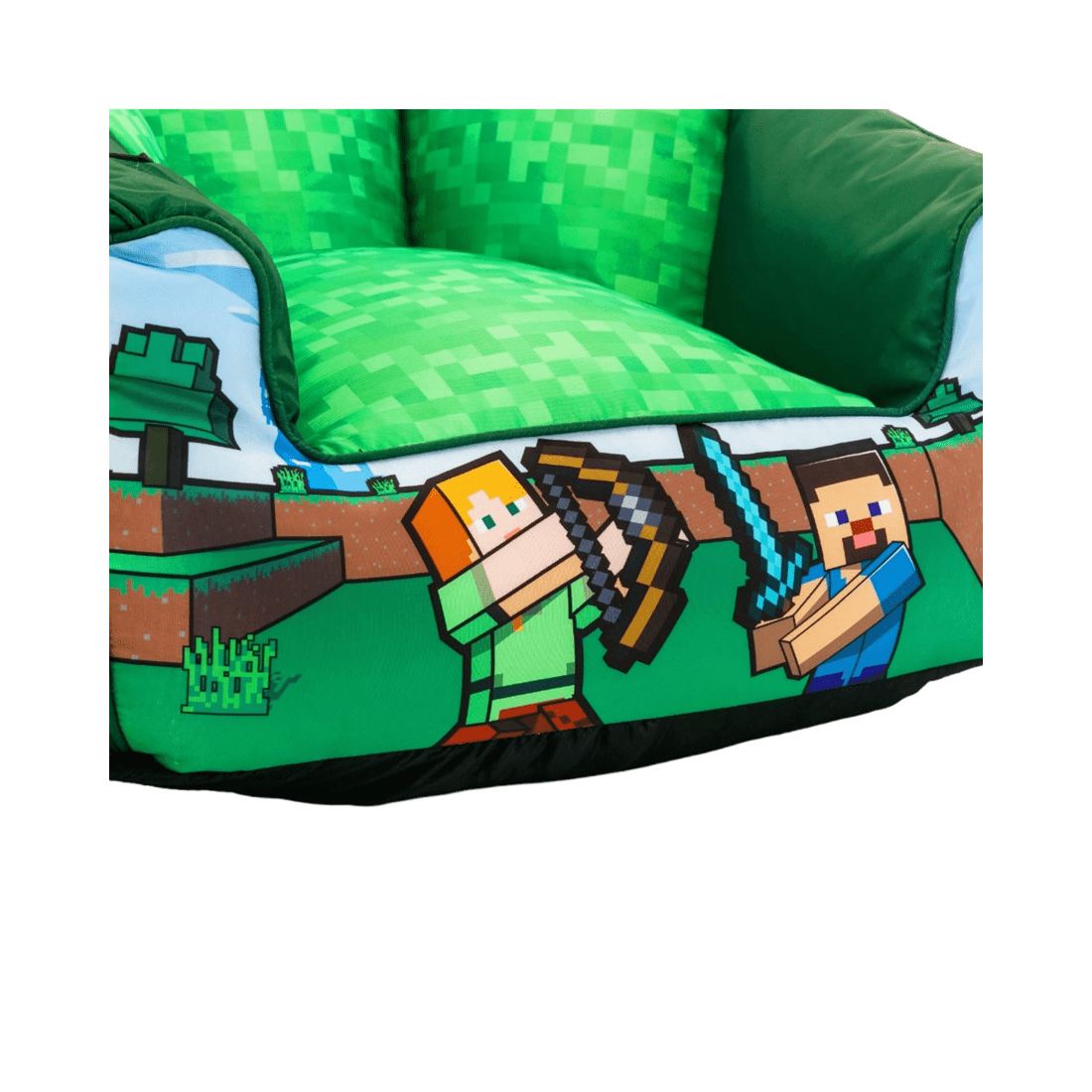 6 Powerwave Minecraft Bean Bag Puff Chair - Green, 6 of 6