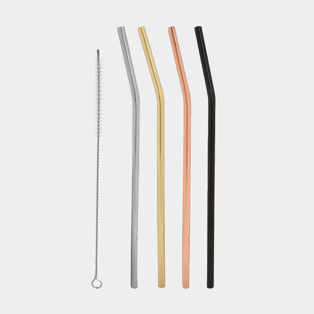 1 4 Pack Multi Colour Metal Straws, 1 of 2