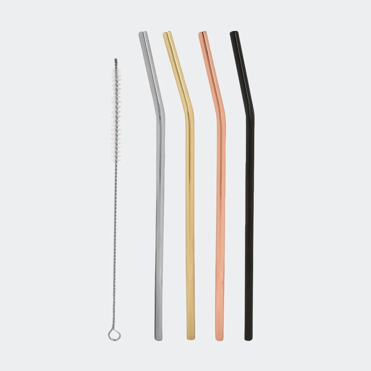 1 4 Pack Multi Colour Metal Straws, 1 of 2