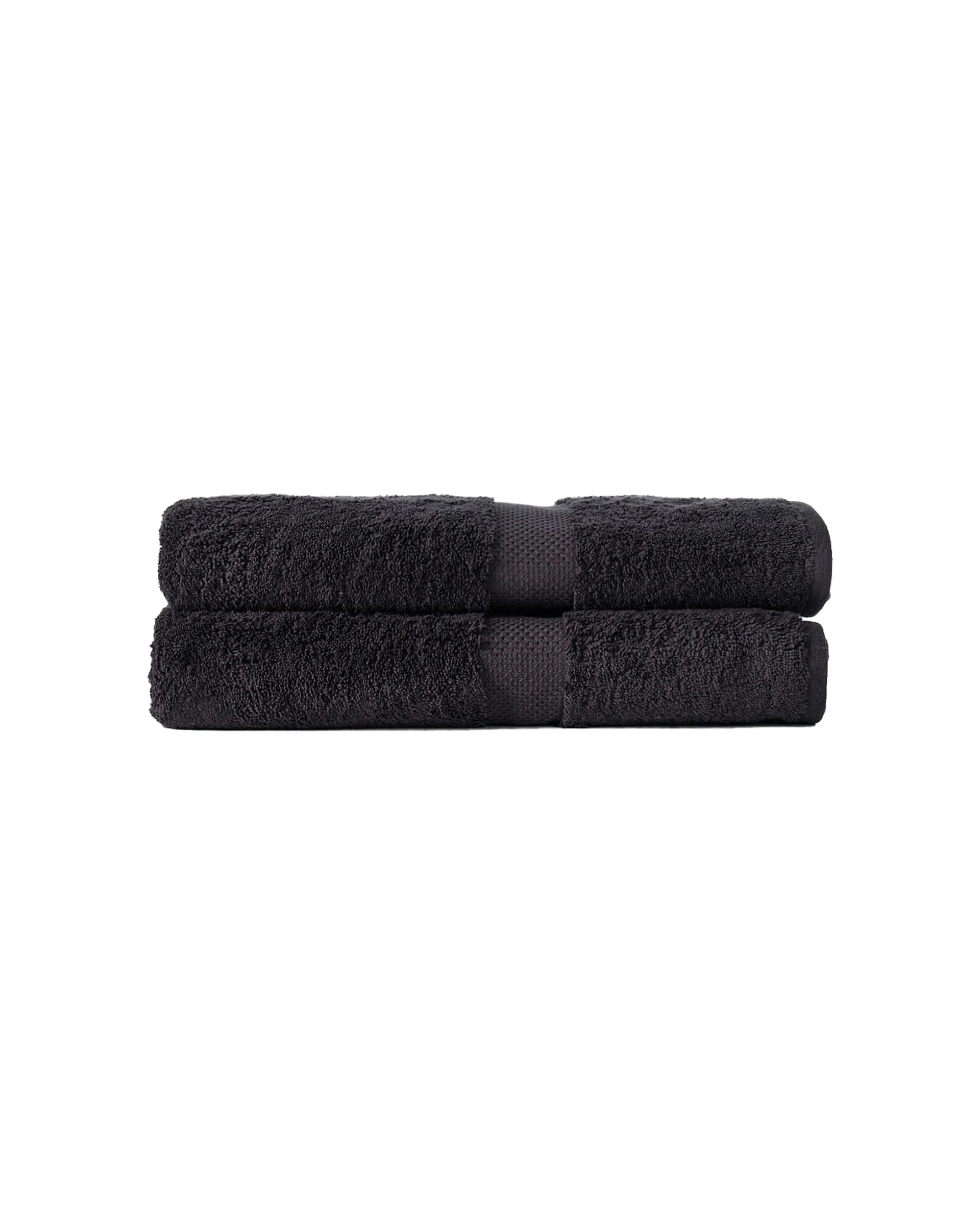1 Canningvale 2pc Royal Splendour Bath Sheet Set Luxury Towels 100 Cotton Large Sheets 90x160cm
 - Black, 1 of 3