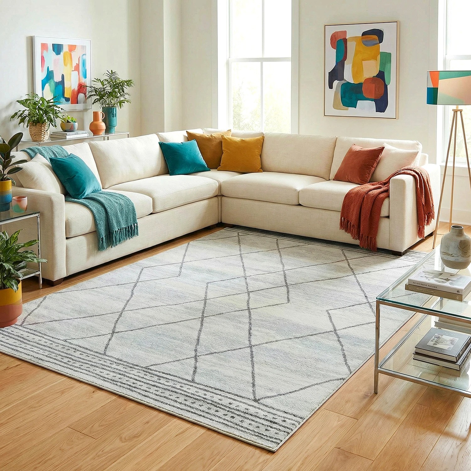 1 Common Ground Rugs Elysium Gina 330x240cm - Extra Large Floor Rug - Natural, 1 of 10