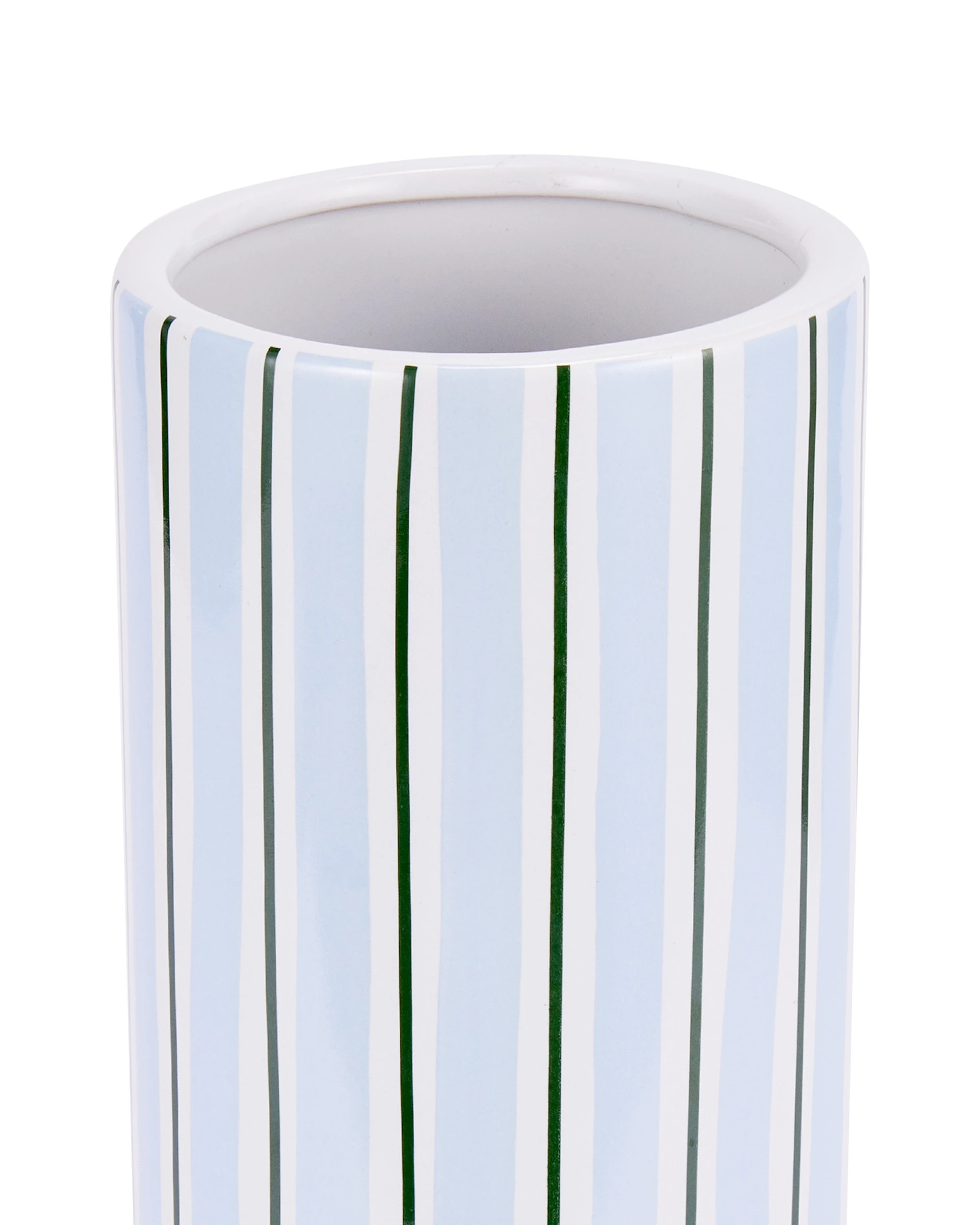 4 Blue Stripe Ceramic Vase, 4 of 5