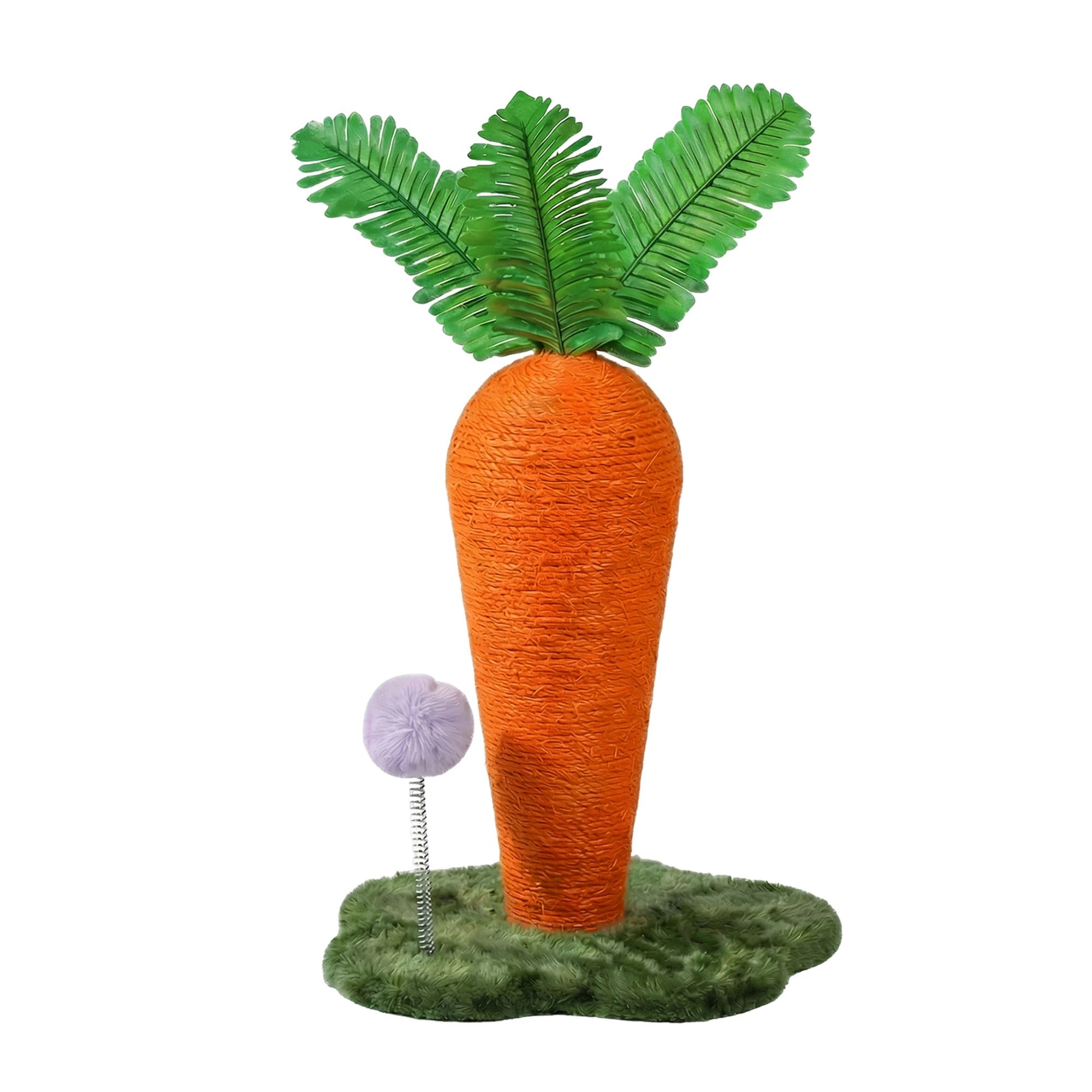 2 Pawz Cat Scratching Post Cute Carrot - Orange, 2 of 9