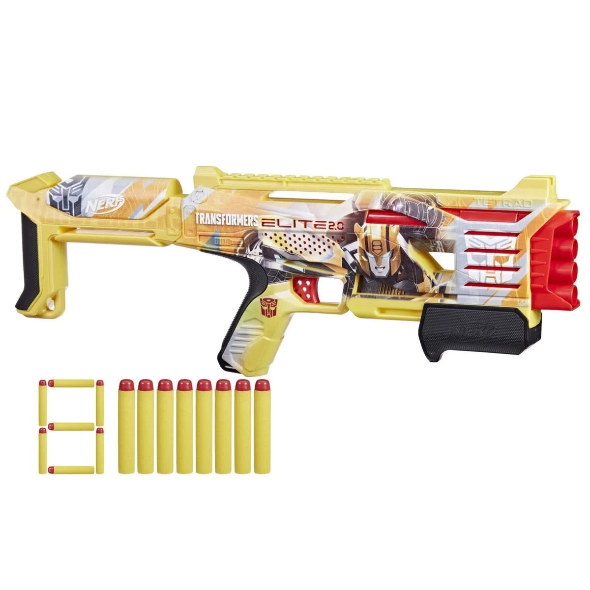 2 NERF Transformers Elite 2.0 Bumblebee Dart Blaster, 2 of 3