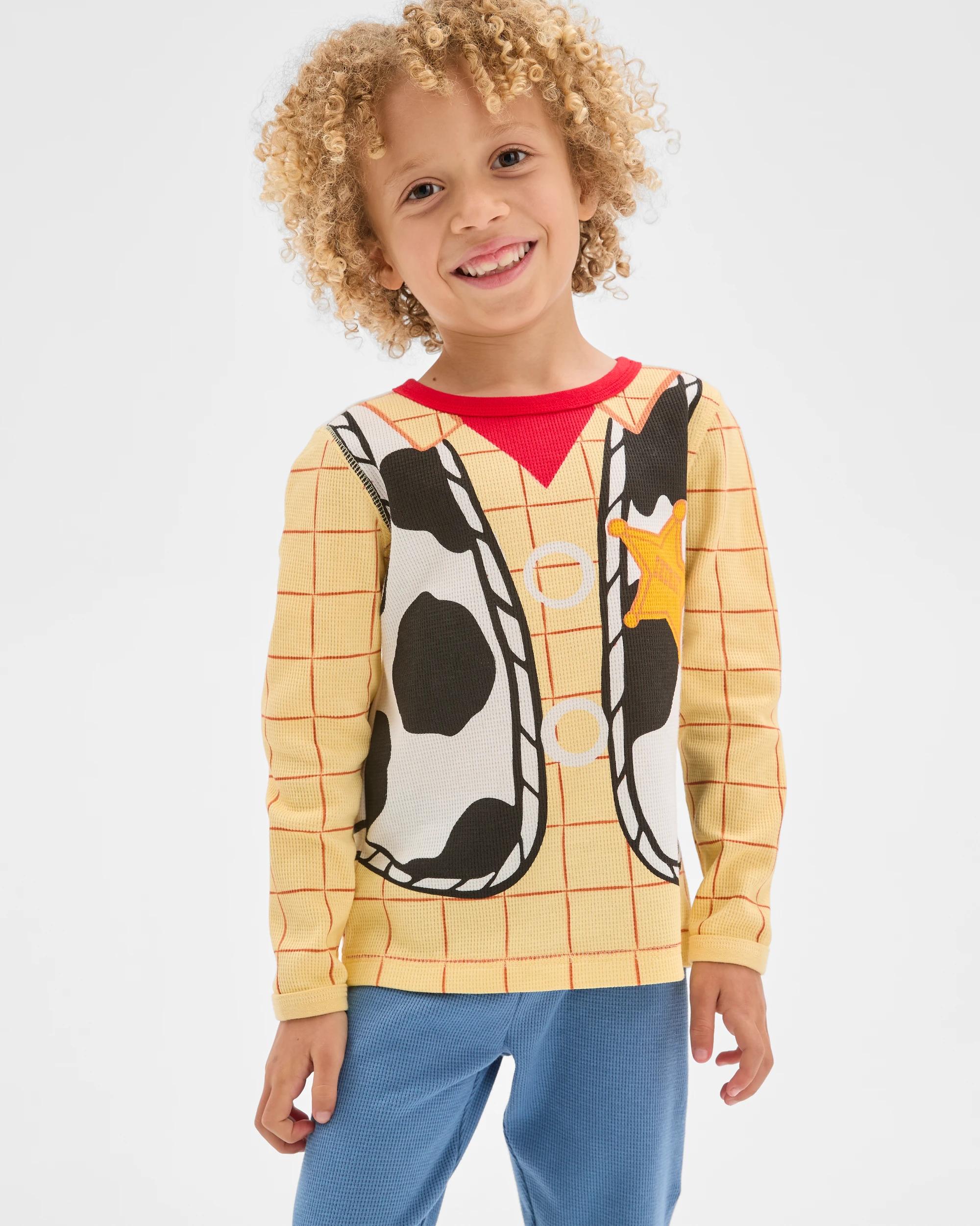 2 Disney Toy Story Woody Australian Cotton Top & Pants Younger Boys Pyjama Set WOODY, 2 of 7