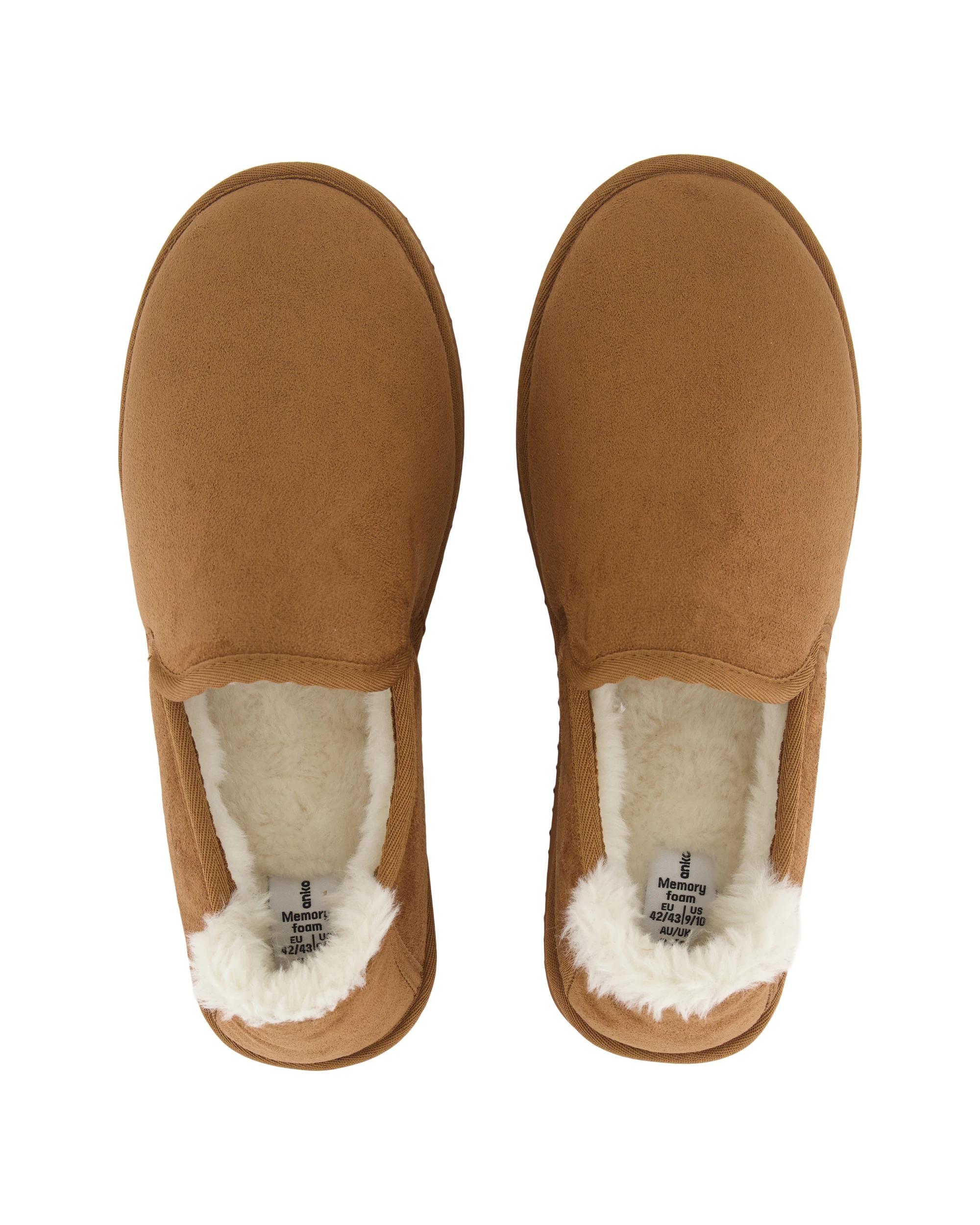 2 Fur Lined Slippers Chestnut, 2 of 3