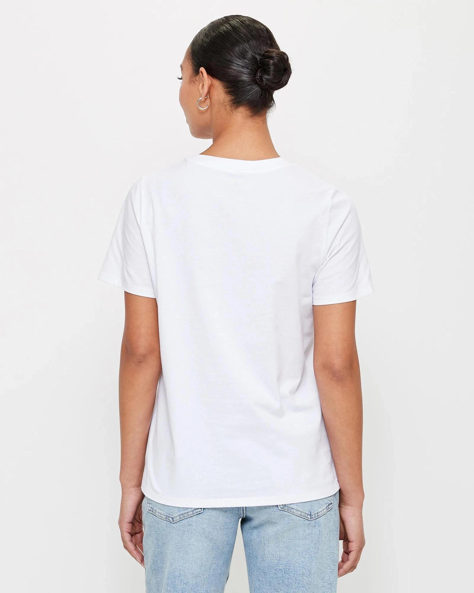 4 Target Australian Cotton Classic Crew Neck T-Shirt WHITE, 4 of 10