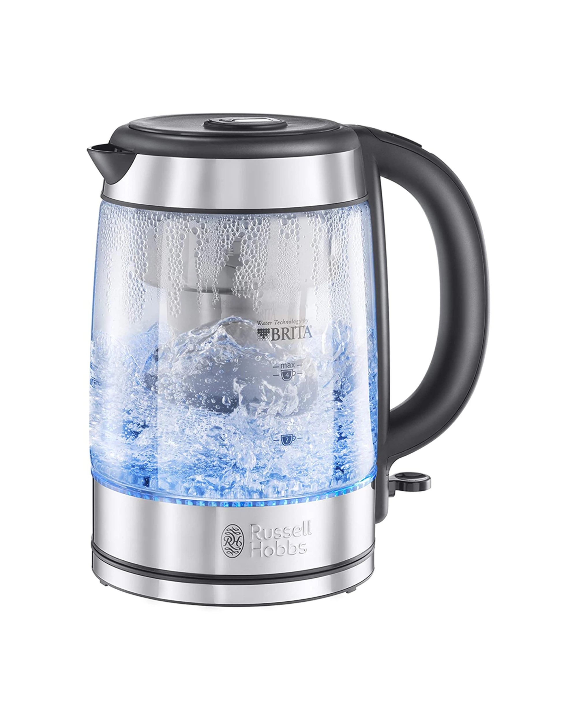 1 Russell Hobbs Brita Glass Kettle - Water Filter Kettle - Filter Reminder
 - plain, 1 of 7