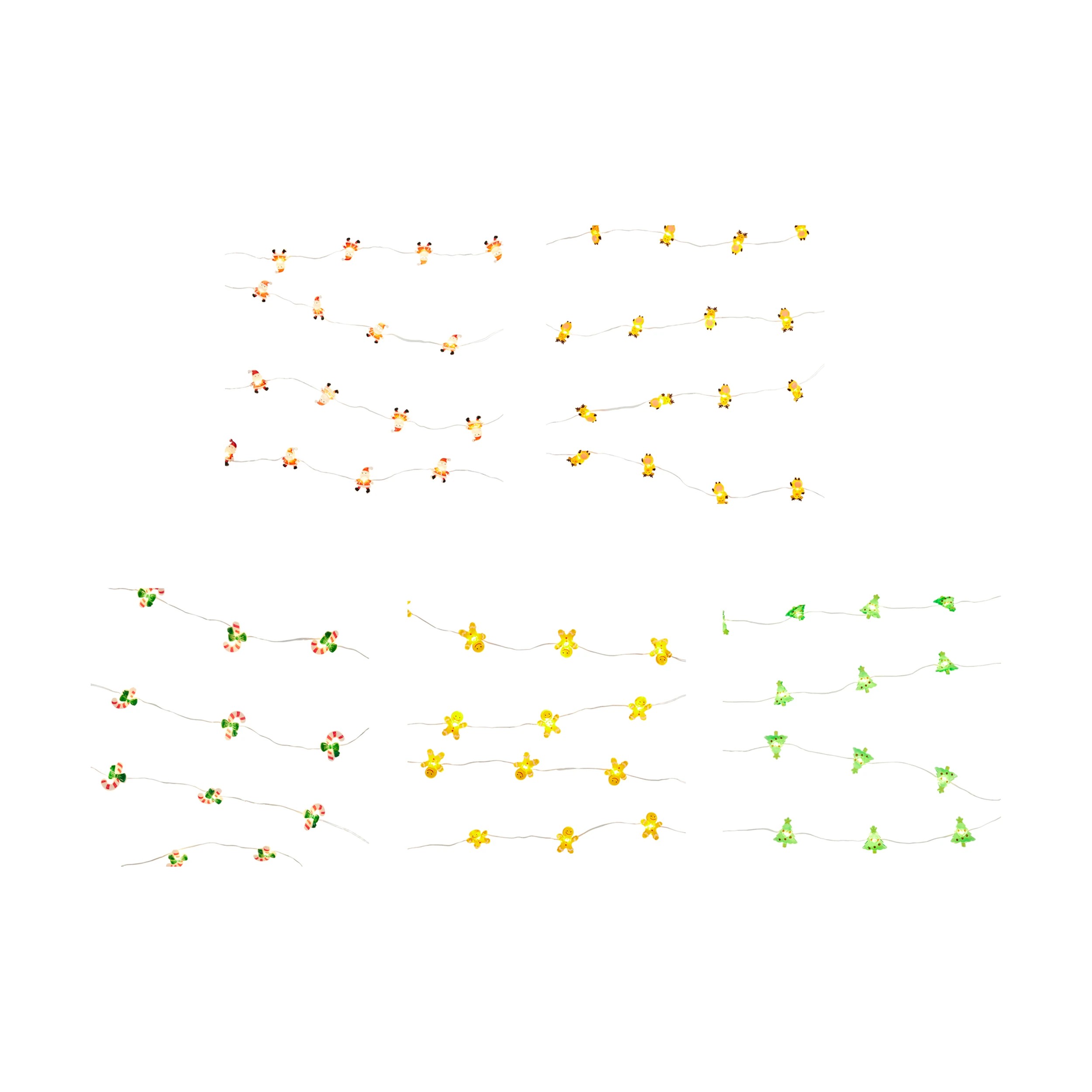2 Battery Operated 30 LED Novelty Wire String Lights - Assorted, 2 of 7