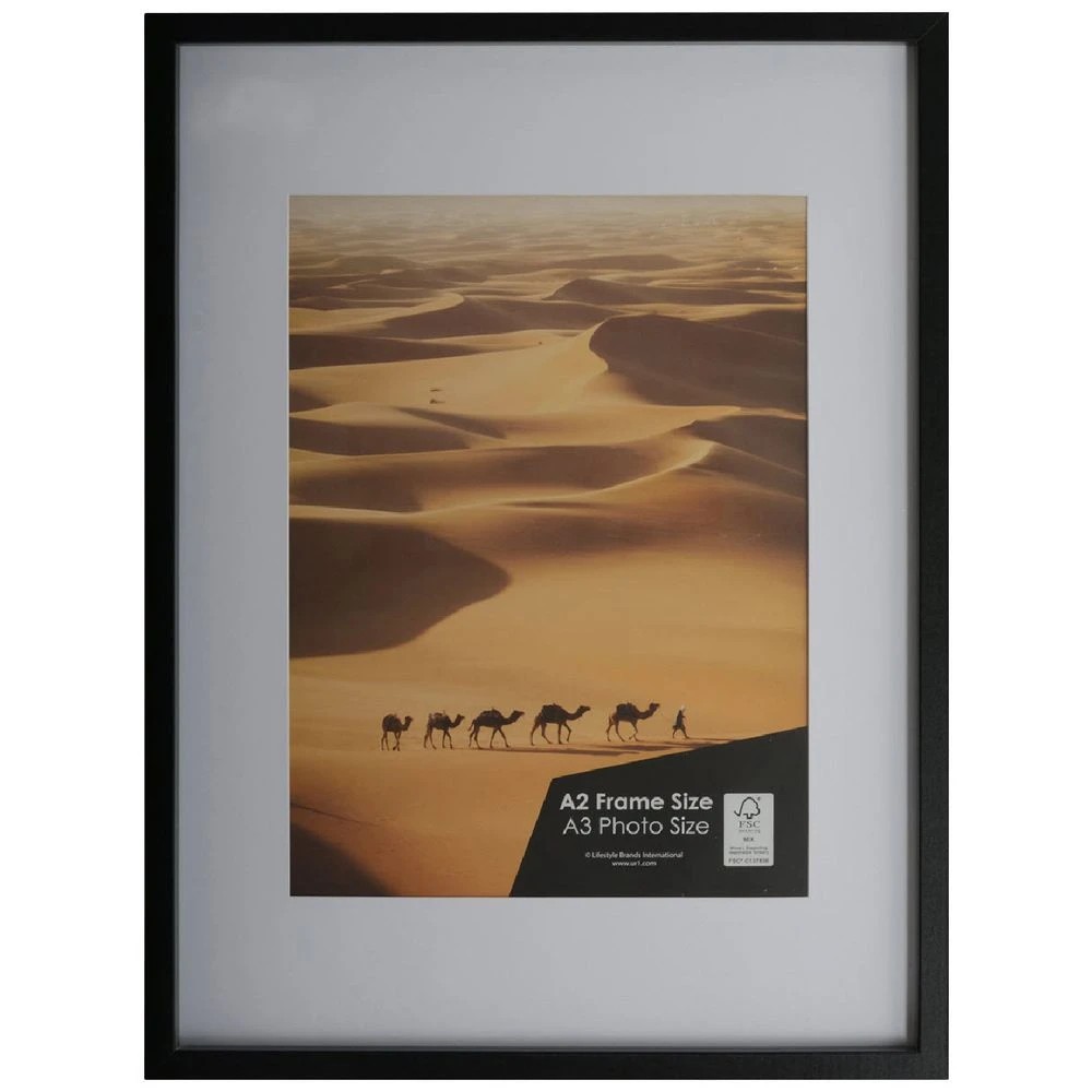 1 Sahara A2 with A3 Opening Poster Frame Black, 1 of 5