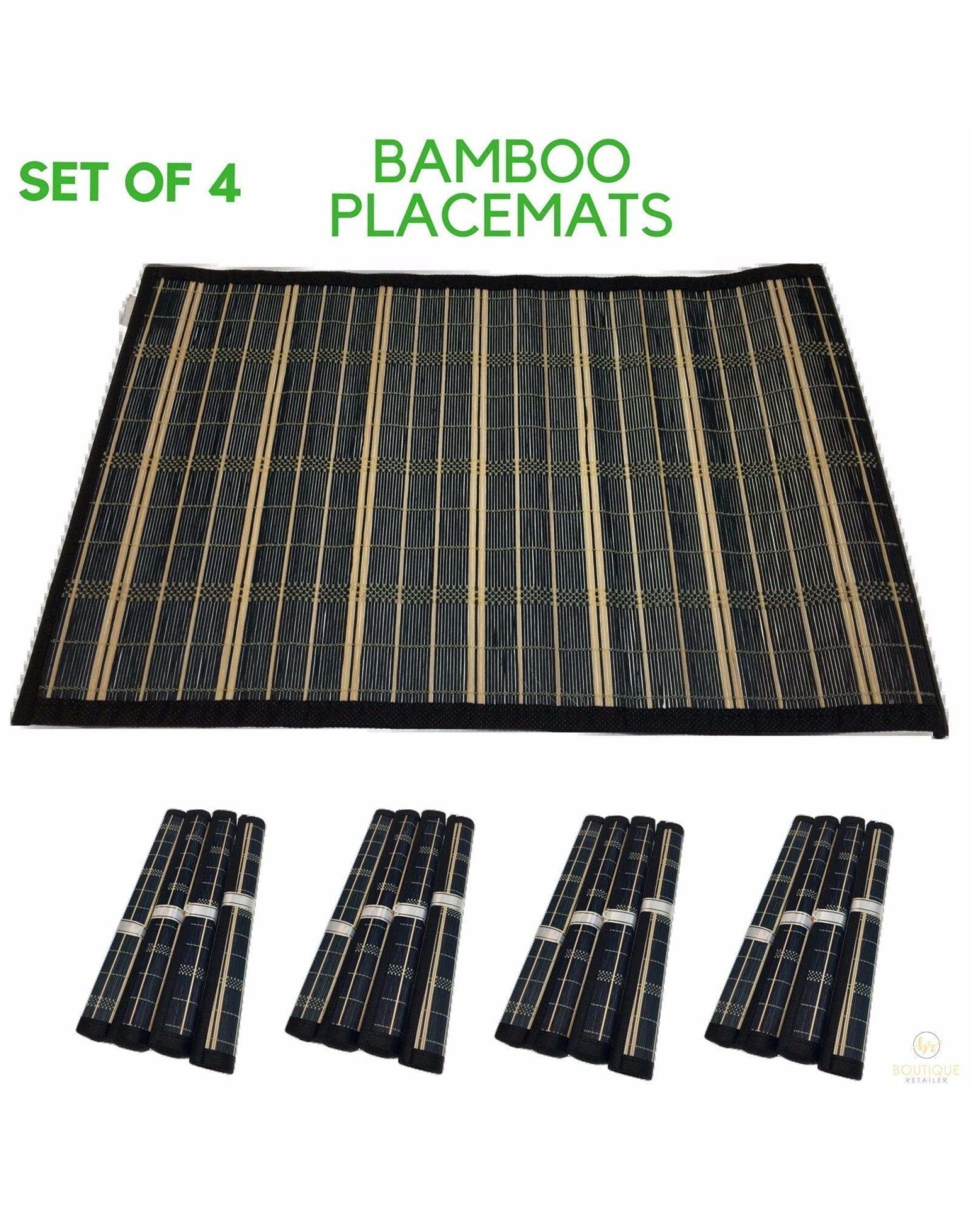 7 BR Home Bamboo Placemats Set for Dinner Table Decor, 7 of 7