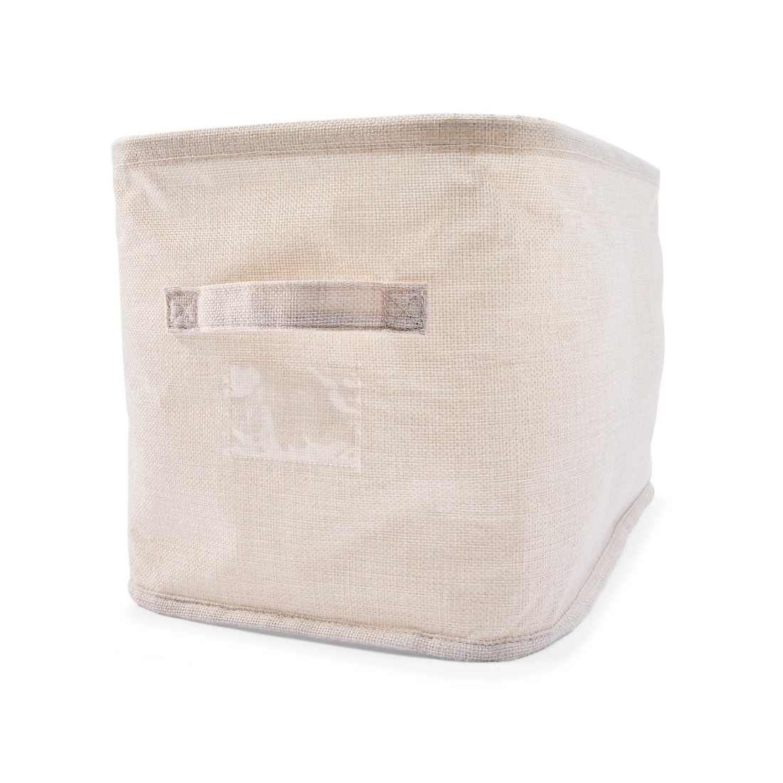 3 Linen Look Short Organiser - Narrow, Beige, 3 of 9