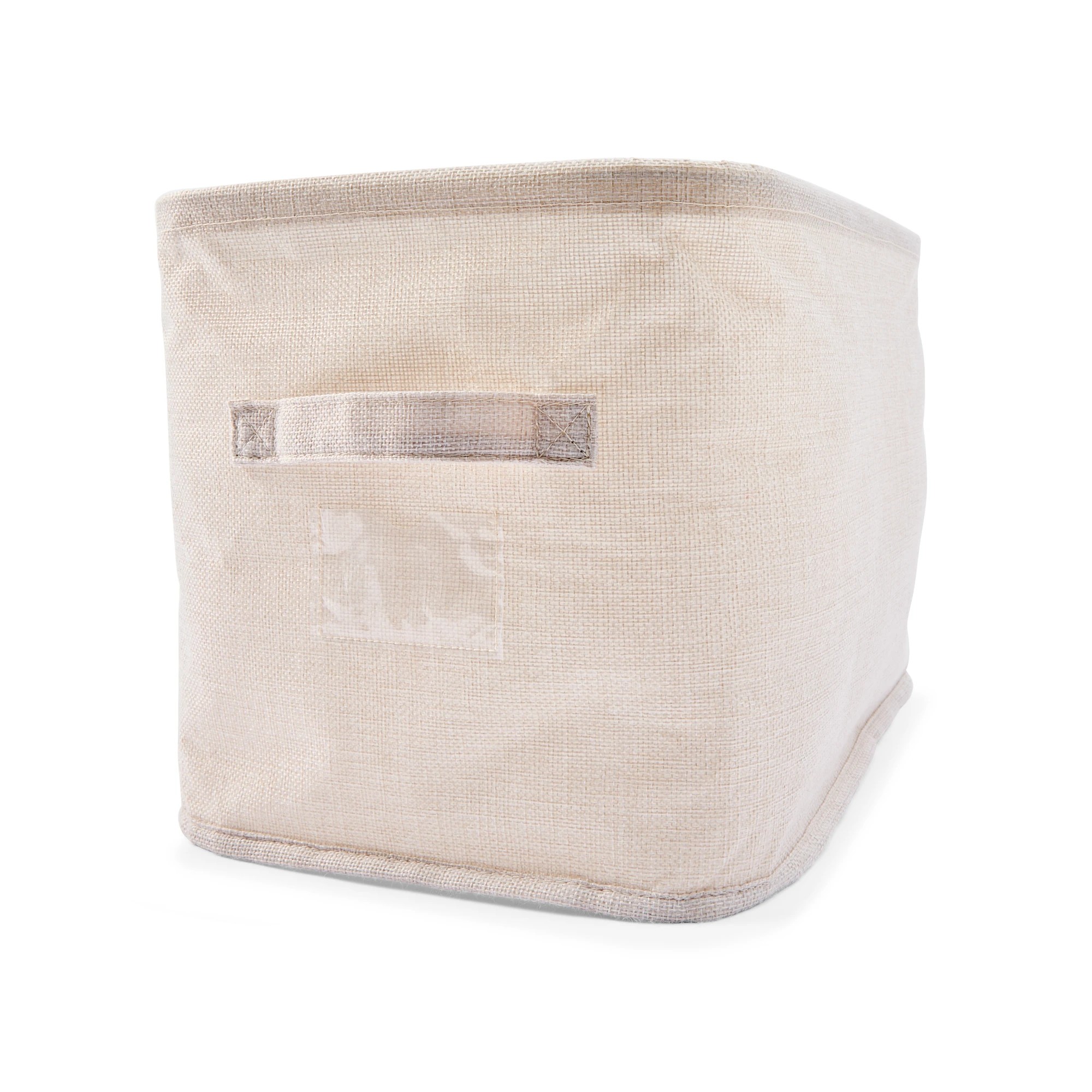 3 Linen Look Short Organiser - Narrow, Beige, 3 of 9