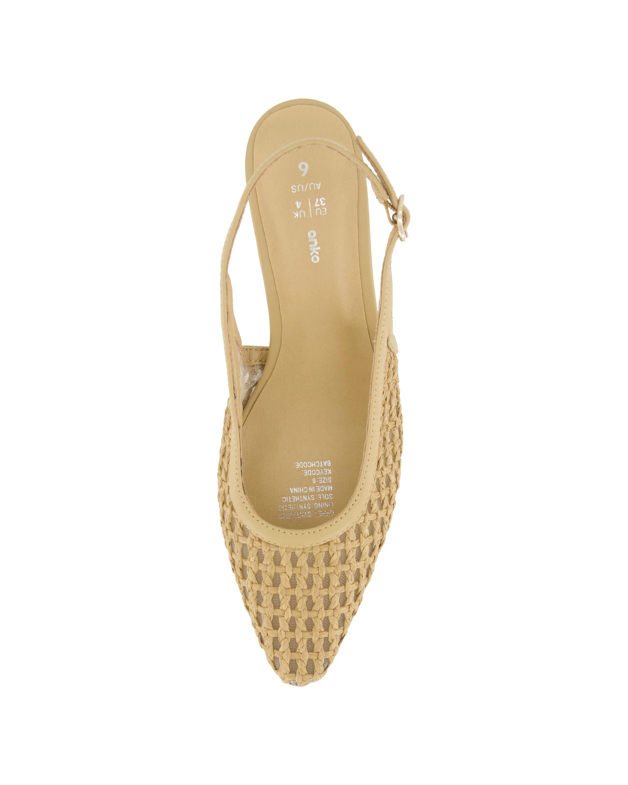 3 Slingback Kitten Heels Natural, 3 of 5