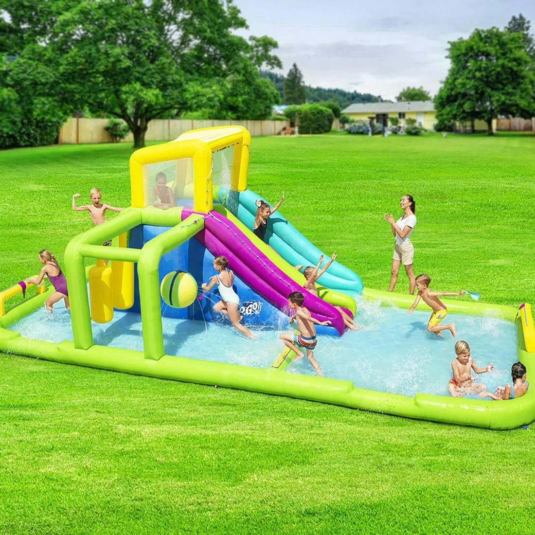 3 Bestway Water Slide 710x310x265cm Kids Play Park Inflatable Swimming Pool - Multi, 3 of 7