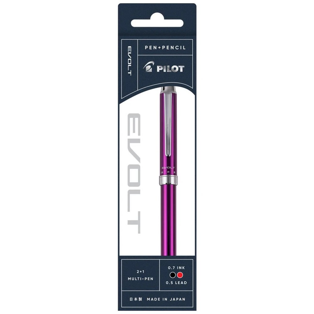 1 PILOT Evolt 2 + 1 Multifunction Ballpoint Pen Violet Barrel, 1 of 7