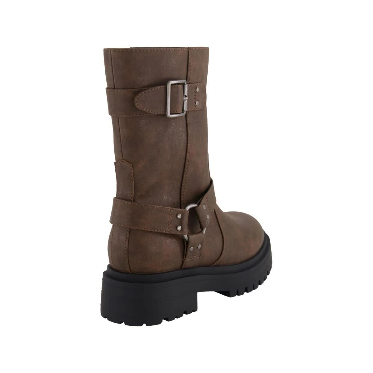 2 Biker Halter Buckle Boots Brown, 2 of 3
