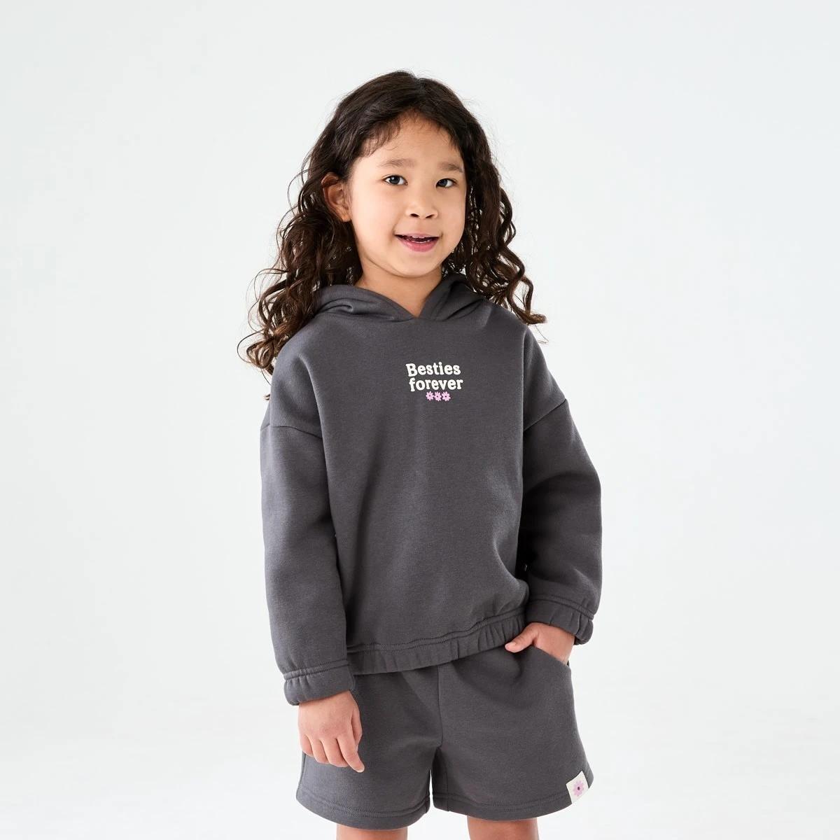 1 Oversized Hoodie FLOWER BESTIES FOREVER GREY, 1 of 6