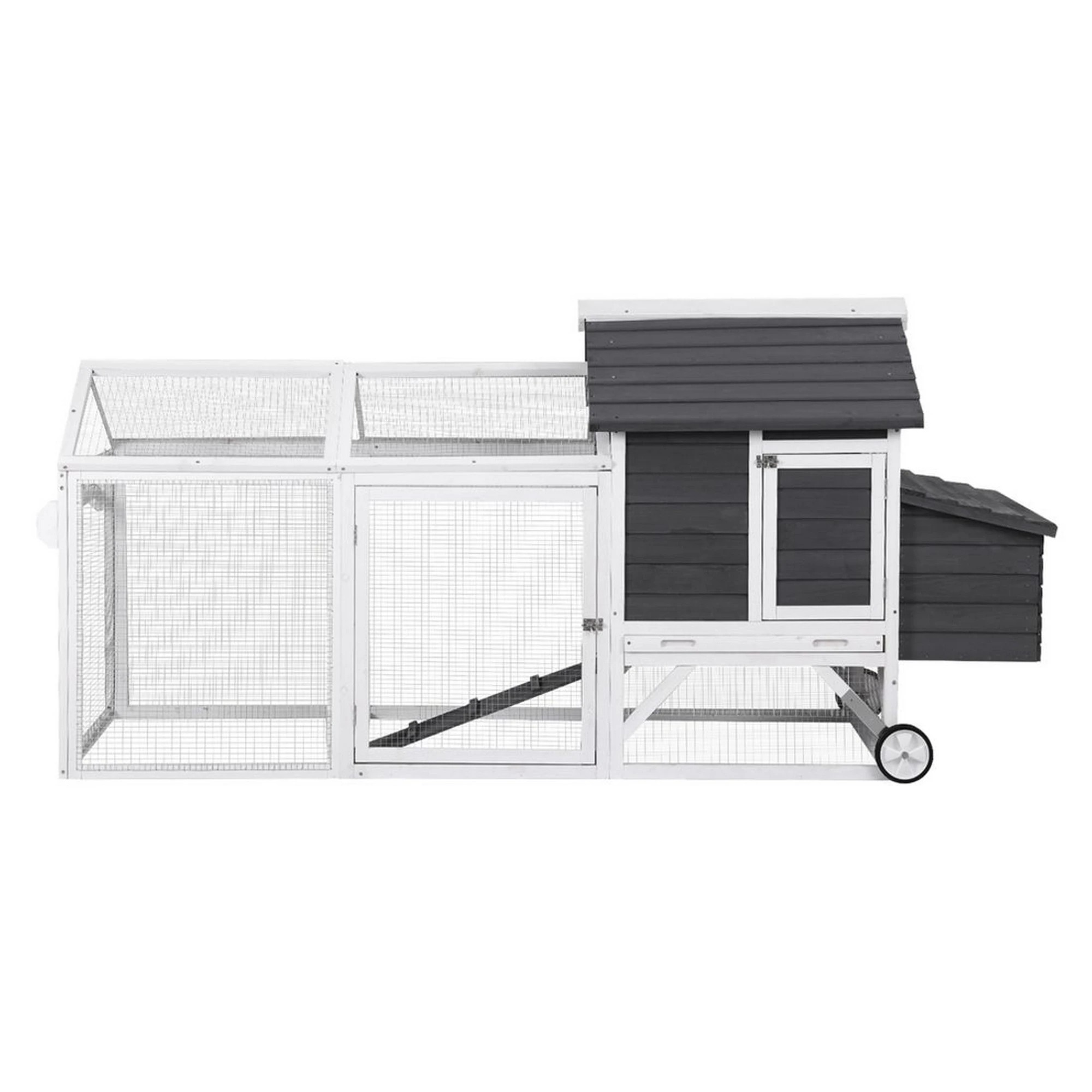 4 i.Pet Chicken Coop Rabbit Hutch Extra Large Wooden Run Bunny Cage House Outdoor - Multi, 4 of 7