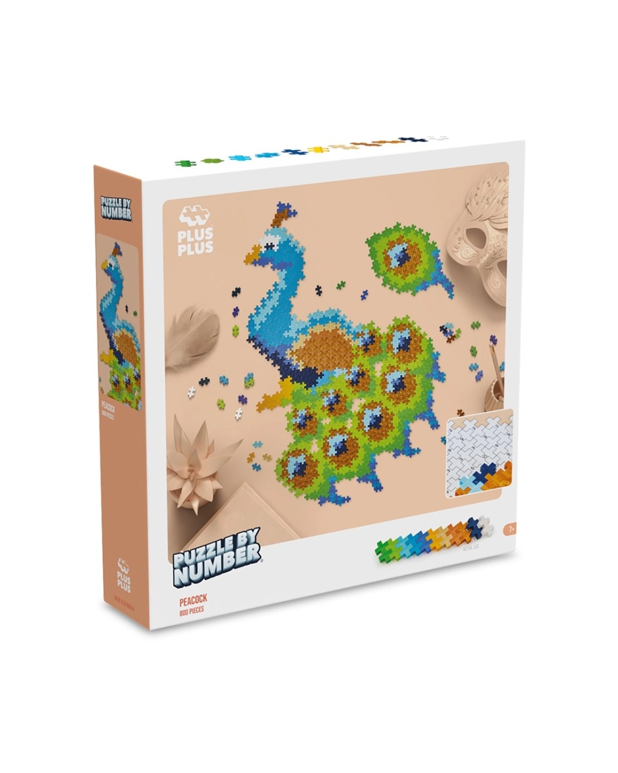 1 Plus-Plus Puzzle By Number Peacock Creative Kids Toy, 1 of 3
