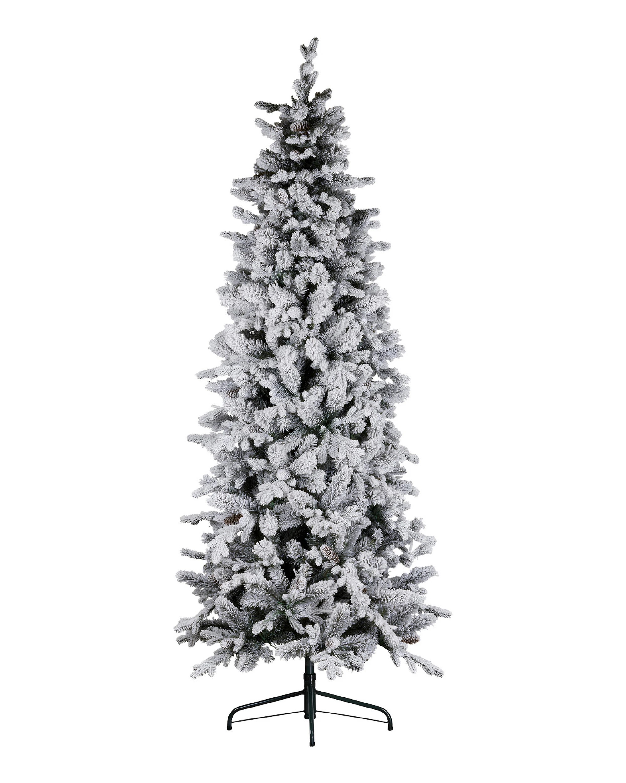 2 Christabelle Snowy Dorchester Pencil 2.3m 7.5ft Christmas Tree Pine Cone LED, 2 of 6