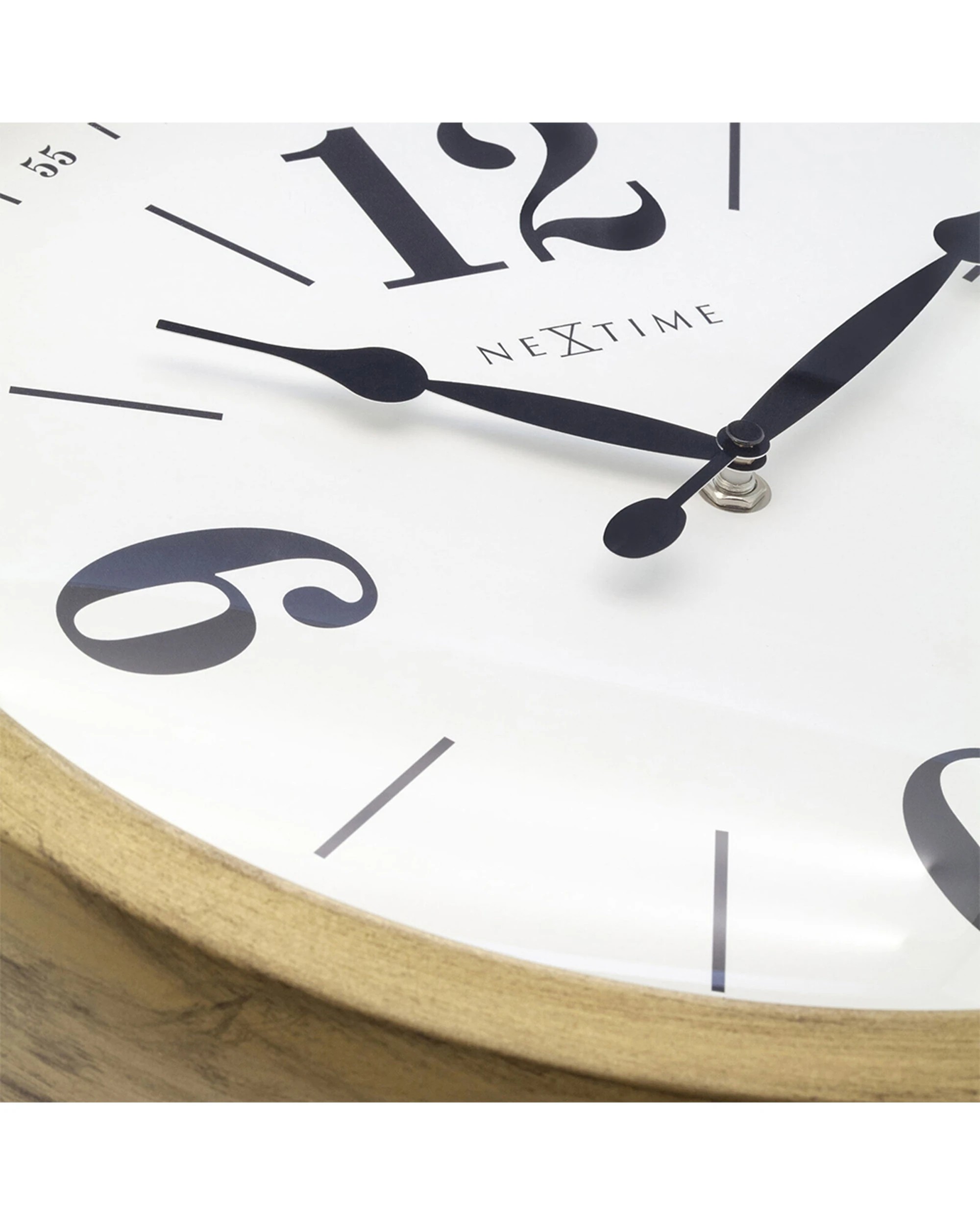 4 NeXtime Classic Wall Clock Silent Sweep Vintage Look Metal Case 39cm - Gold, 4 of 5