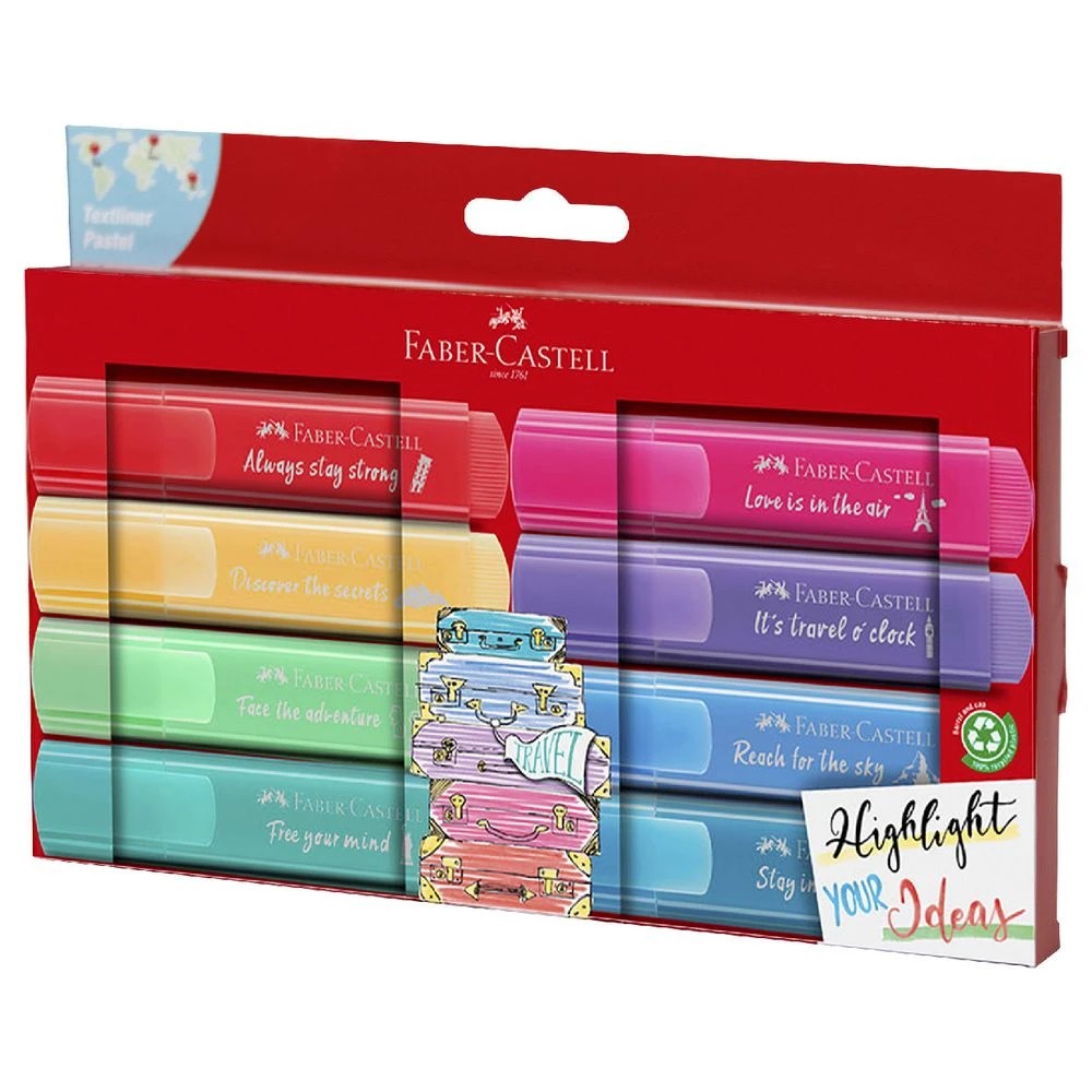 4 Faber-Castell Textliner Highlighters Pastel 8 Pack, 4 of 7