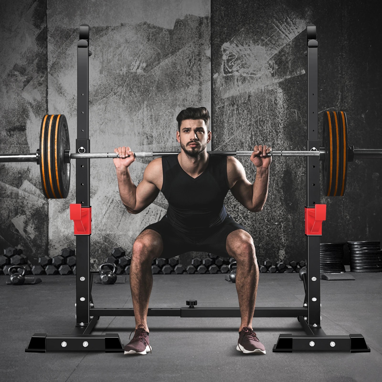 6 Black Lord Squat Rack Weight Bench, 6 of 6