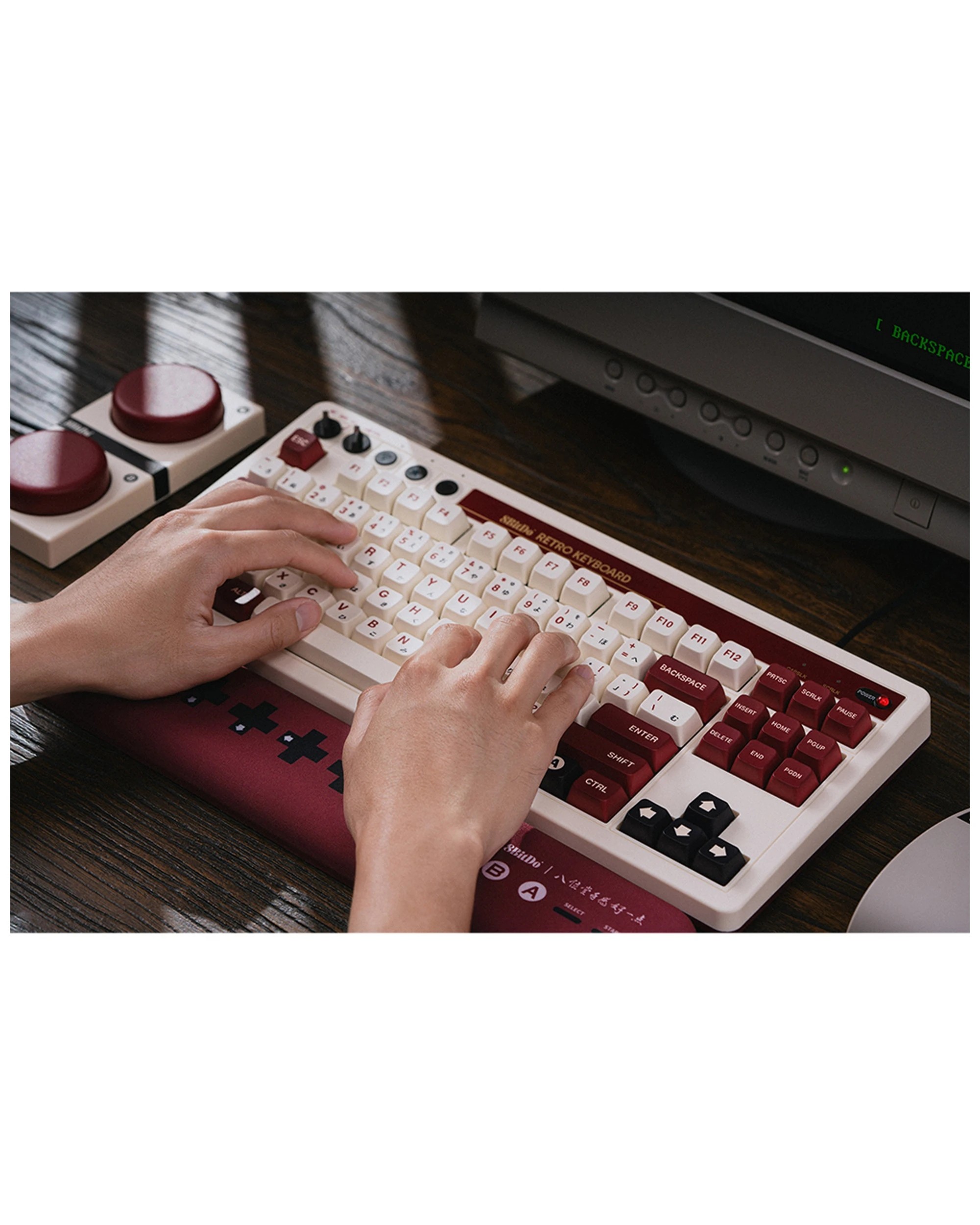 5 8bitdo Retro 87-key Mechanical Gaming Keyboard For Android Windows Fami Edition - White, 5 of 10