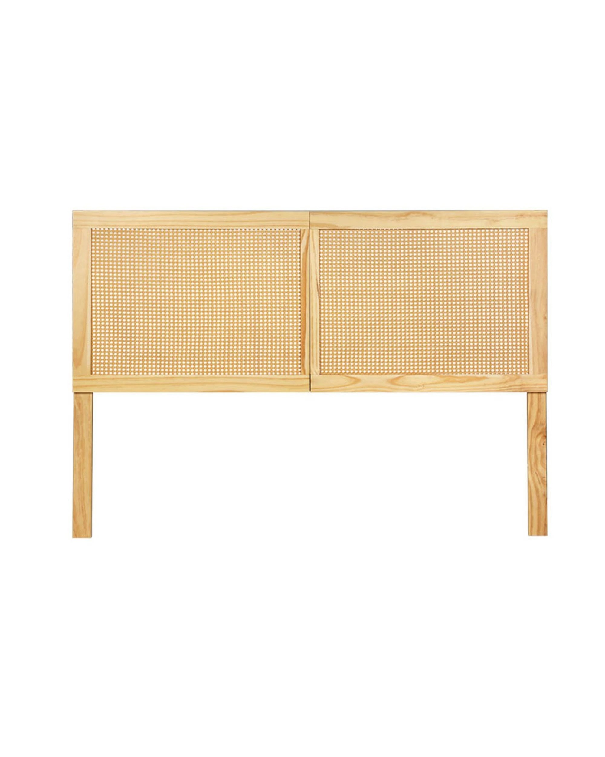 2 Artiss Bed Head Headboard Double Rattan
 - Brown, 2 of 3