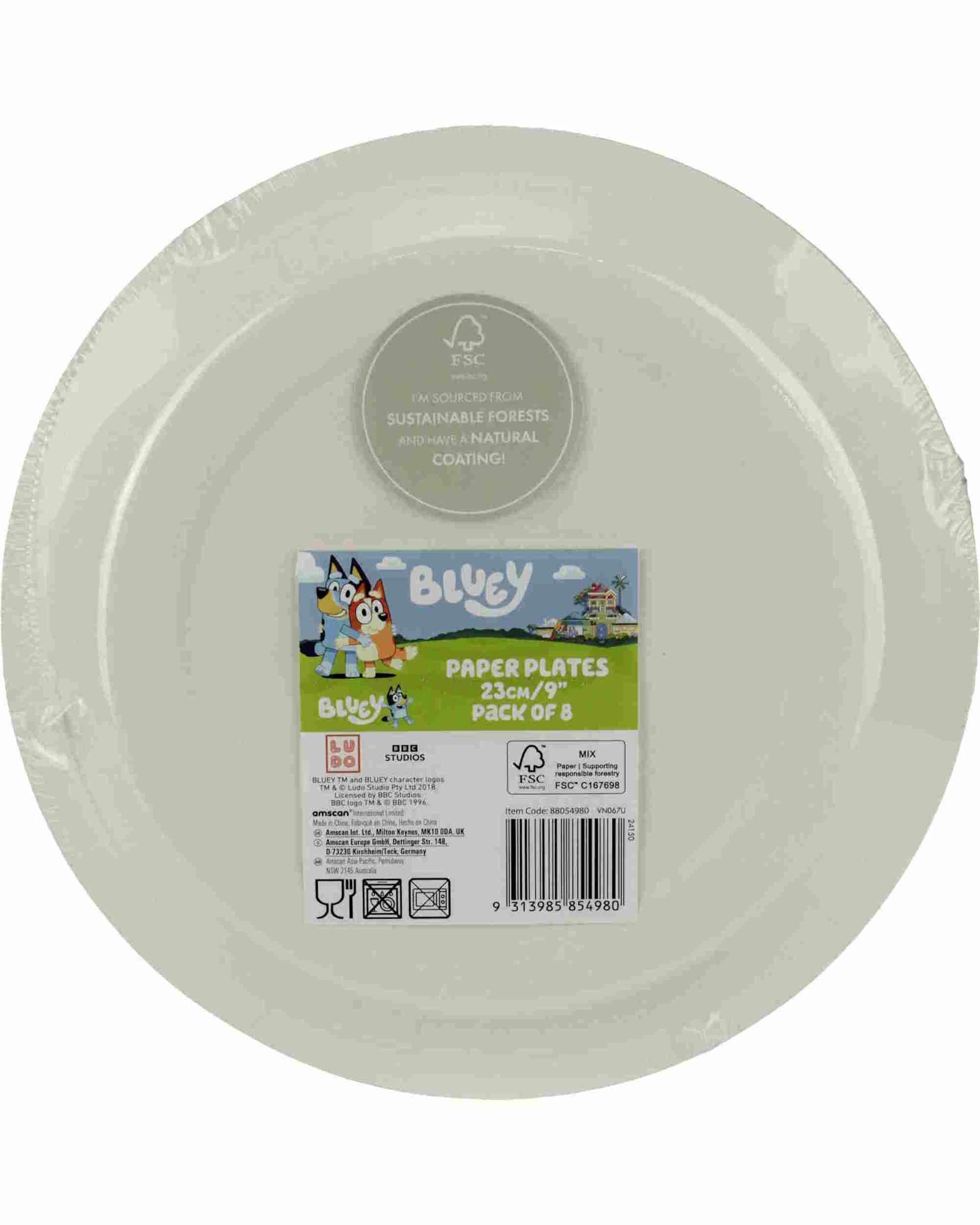 2 Bluey Bluey and Bingo Large Paper Plates Pack of 8, 2 of 2