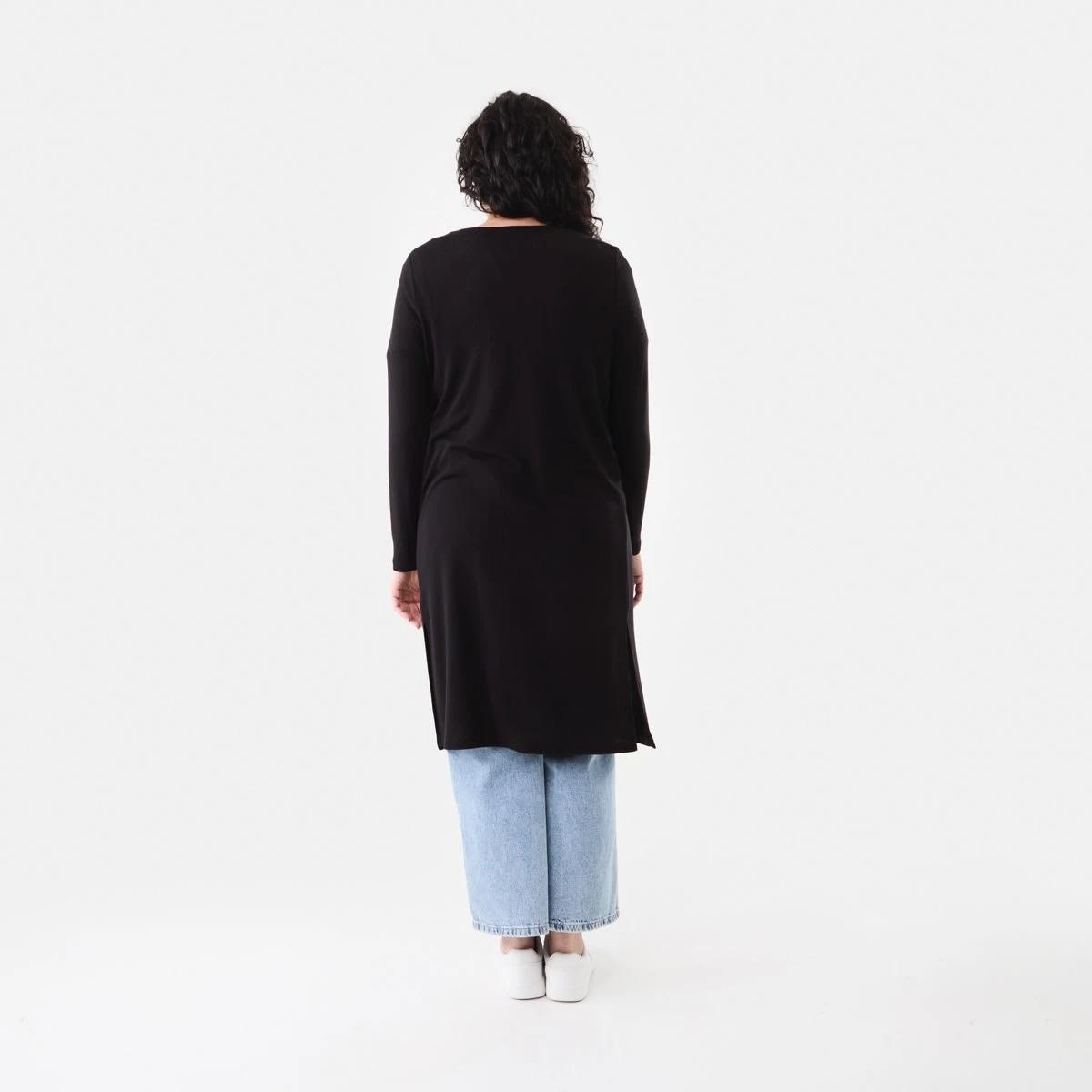 3 Long Sleeve Cardigan Black, 3 of 5