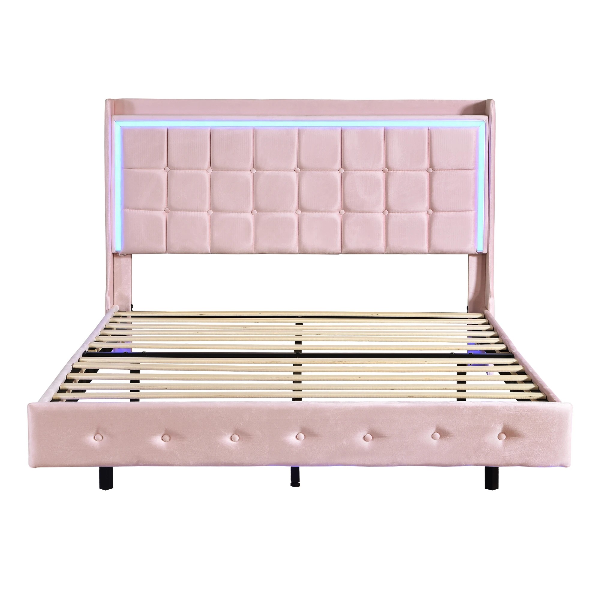 2 Levede Floating Bed Frame - Queen, 2 of 6