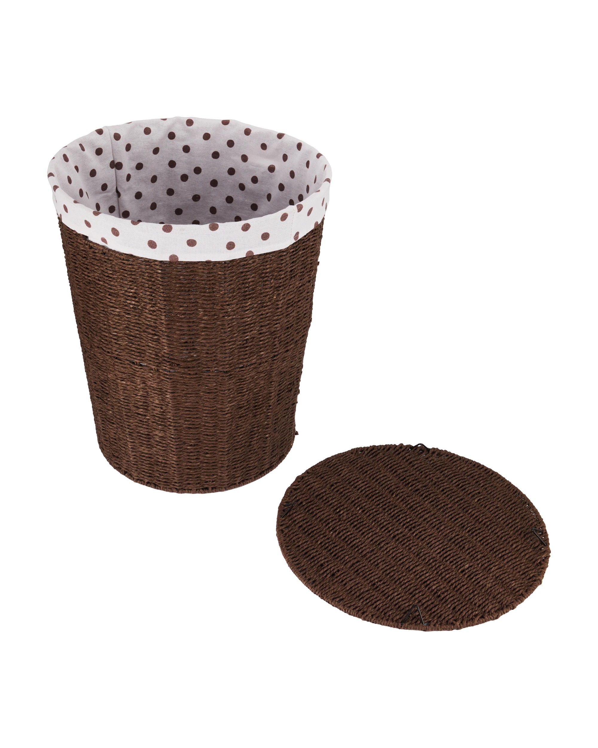 5 Round Paper Rope Hamper with Lid, 5 of 6