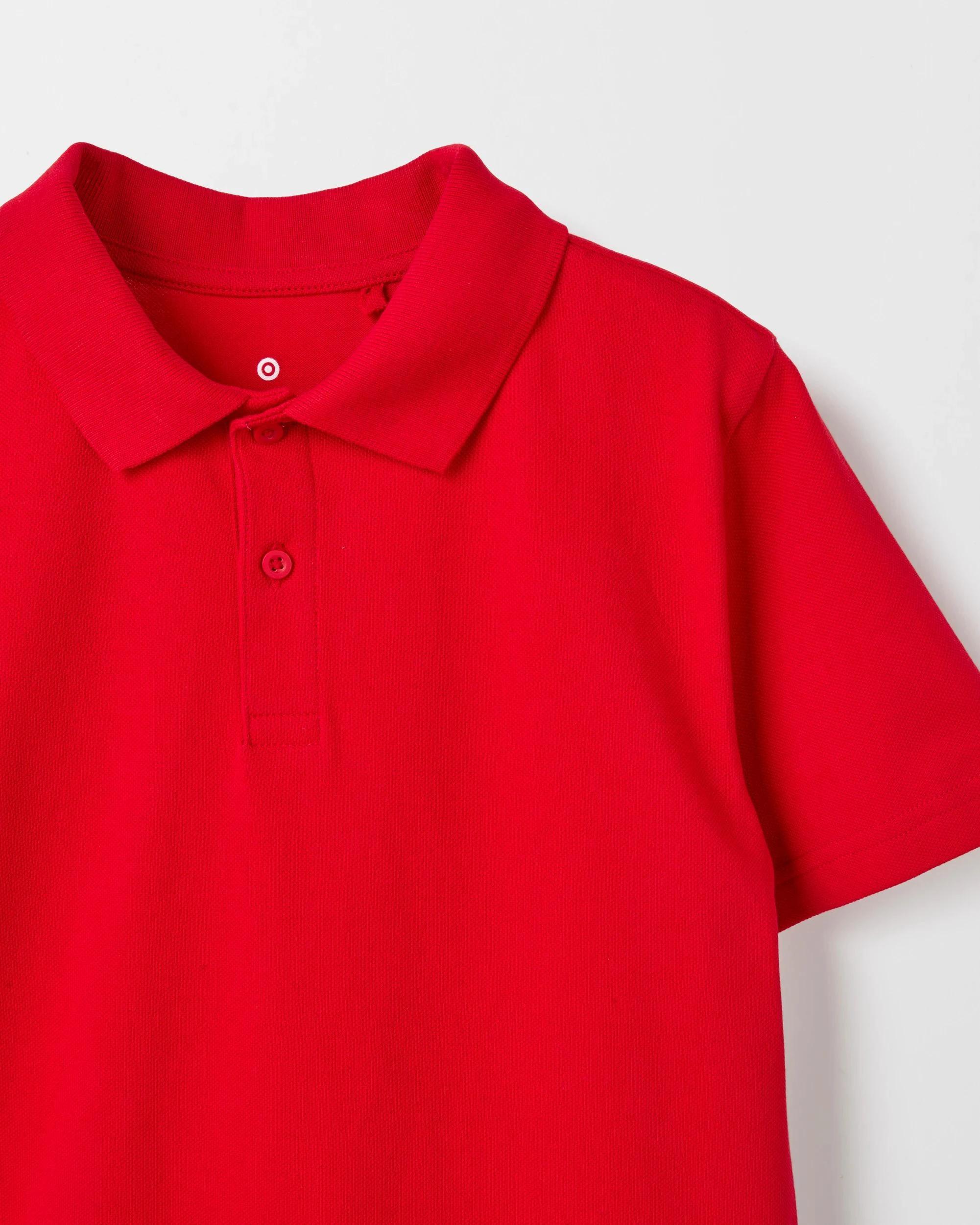 4 Target Australian Cotton 2 Pack Short Sleeve Polo T-Shirt RED, 4 of 4