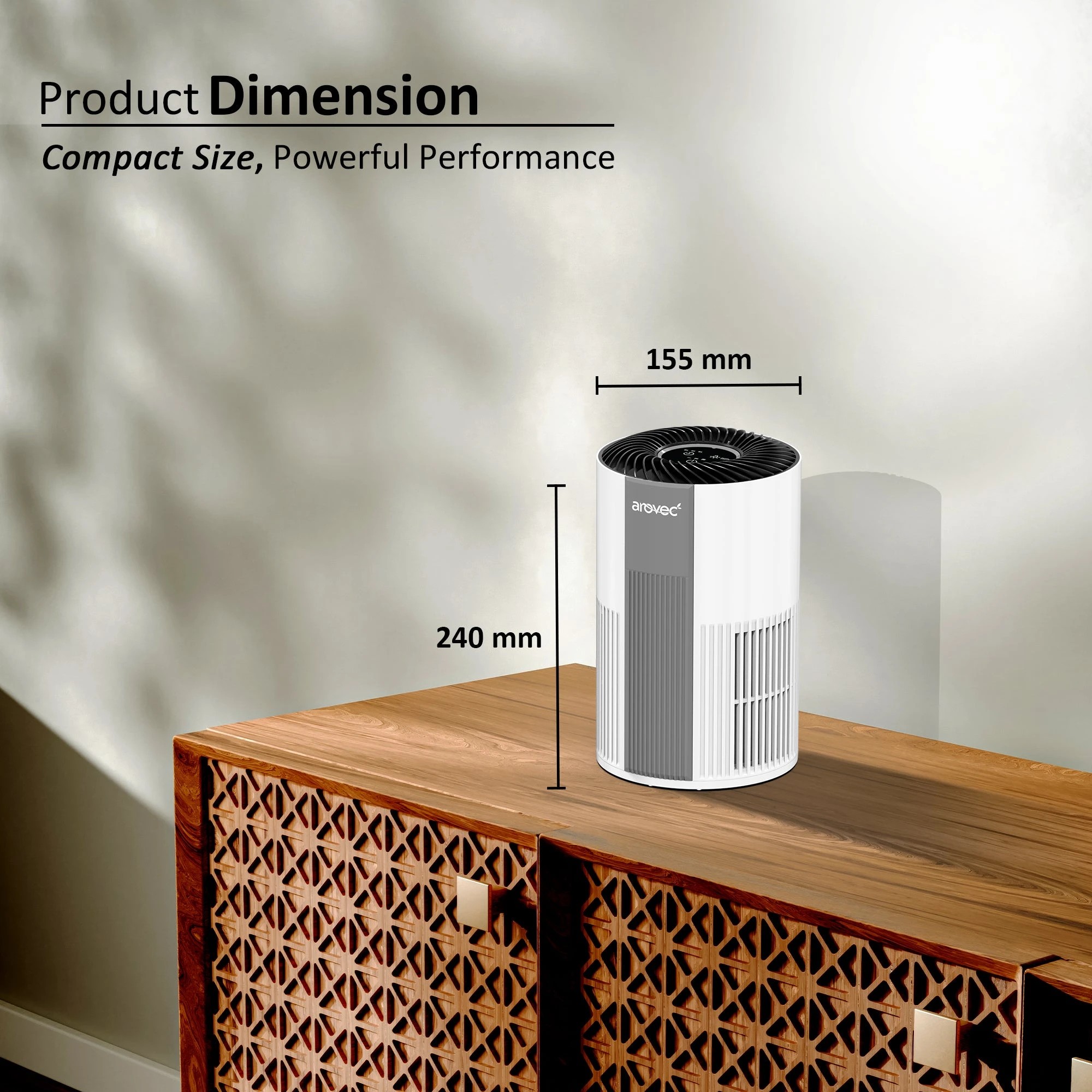 7 AROVEC Mini Air Purifier, H13 True HEPA with Washable Pet Pre-Filter for Bedroom - White, 7 of 7