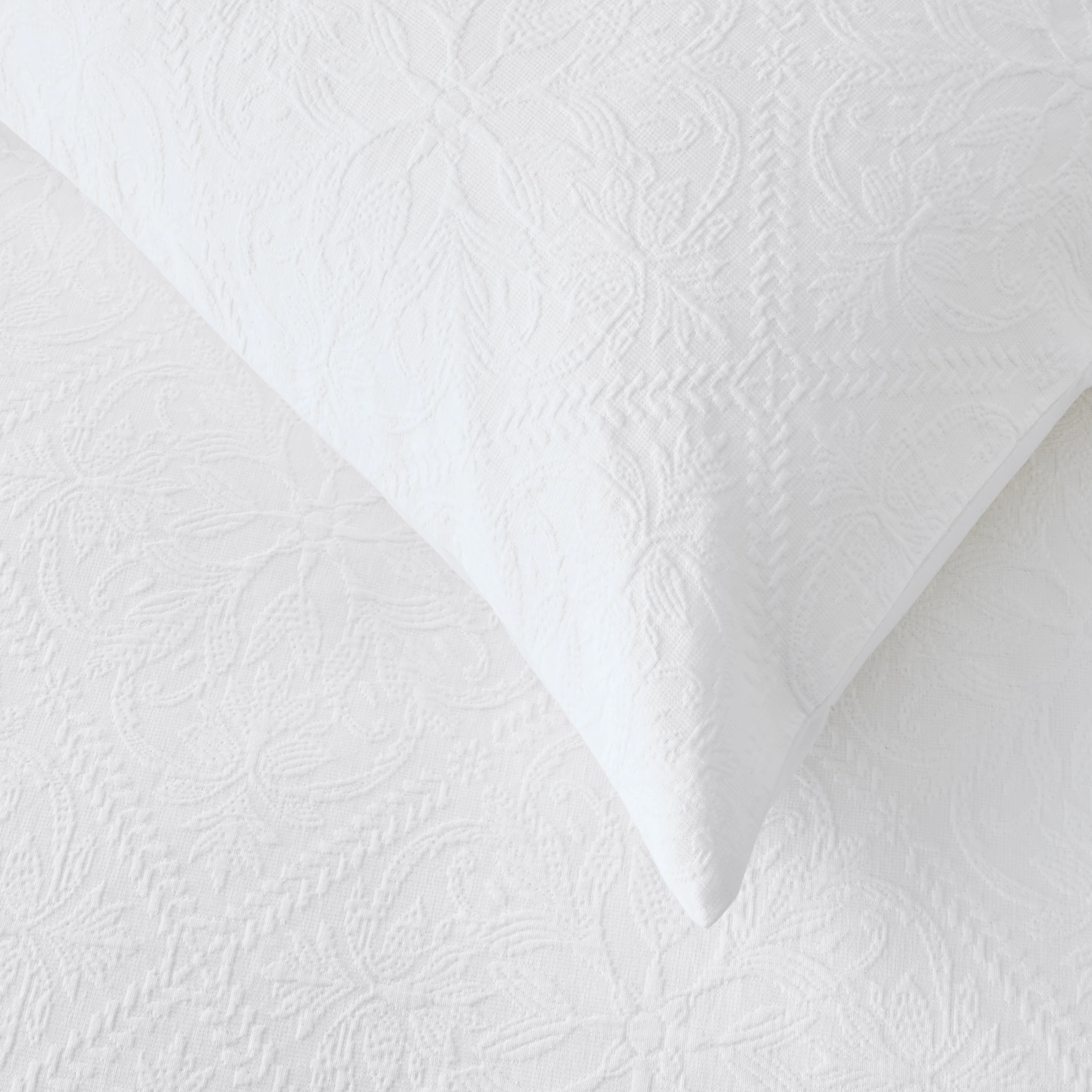 4 Cora Matelasse Cotton Quilt Cover Set - Super King Bed, White, 4 of 7