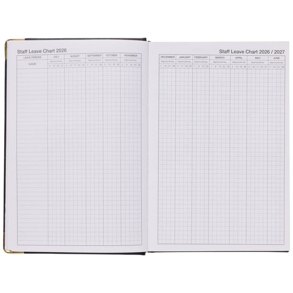 5 J.Burrows A5 Day to Page Elite FY26/27 Diary Black, 5 of 6