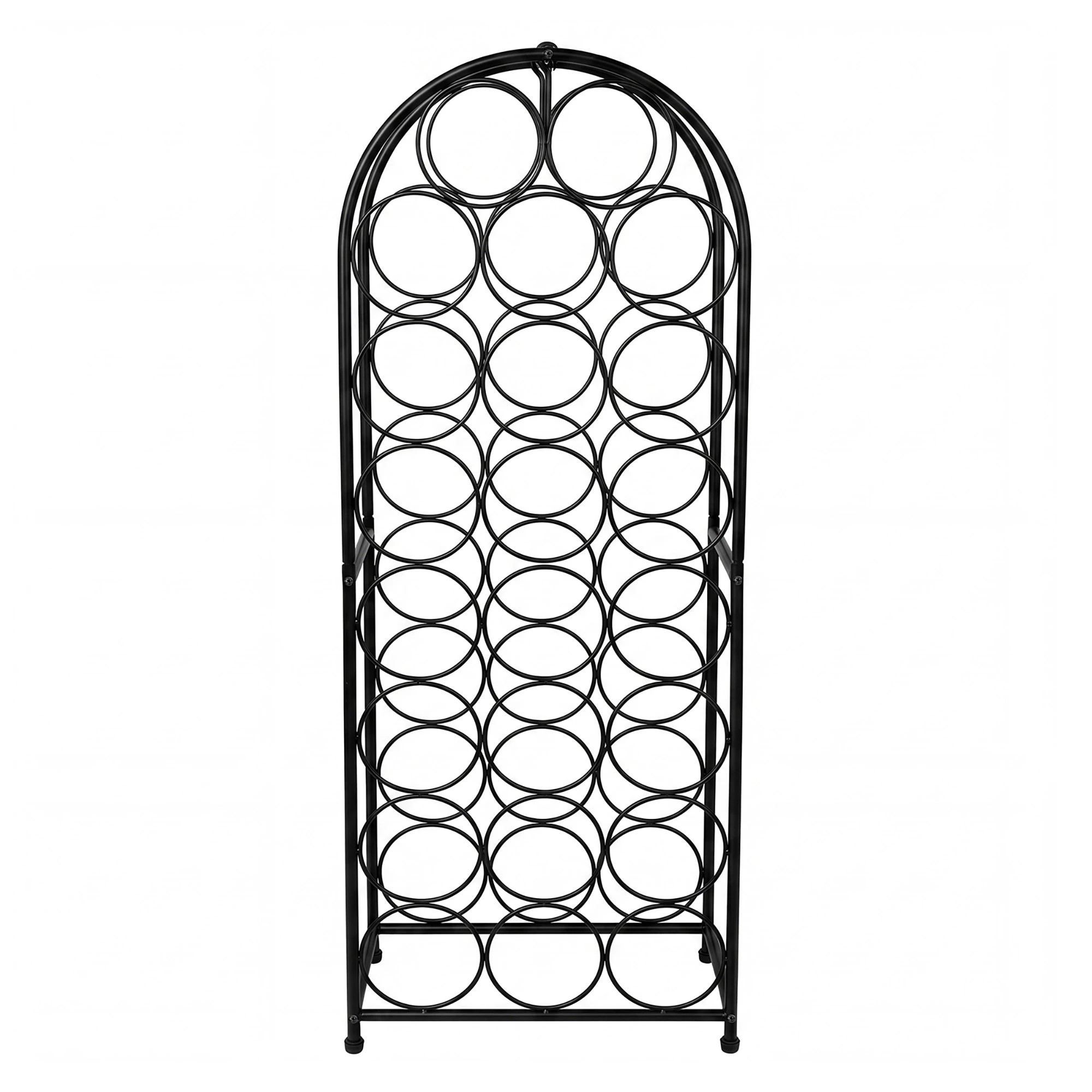 2 Levede 23 Bottle Wine Rack Kitchen Home Floor Storage Organiser Metal Black, 2 of 8