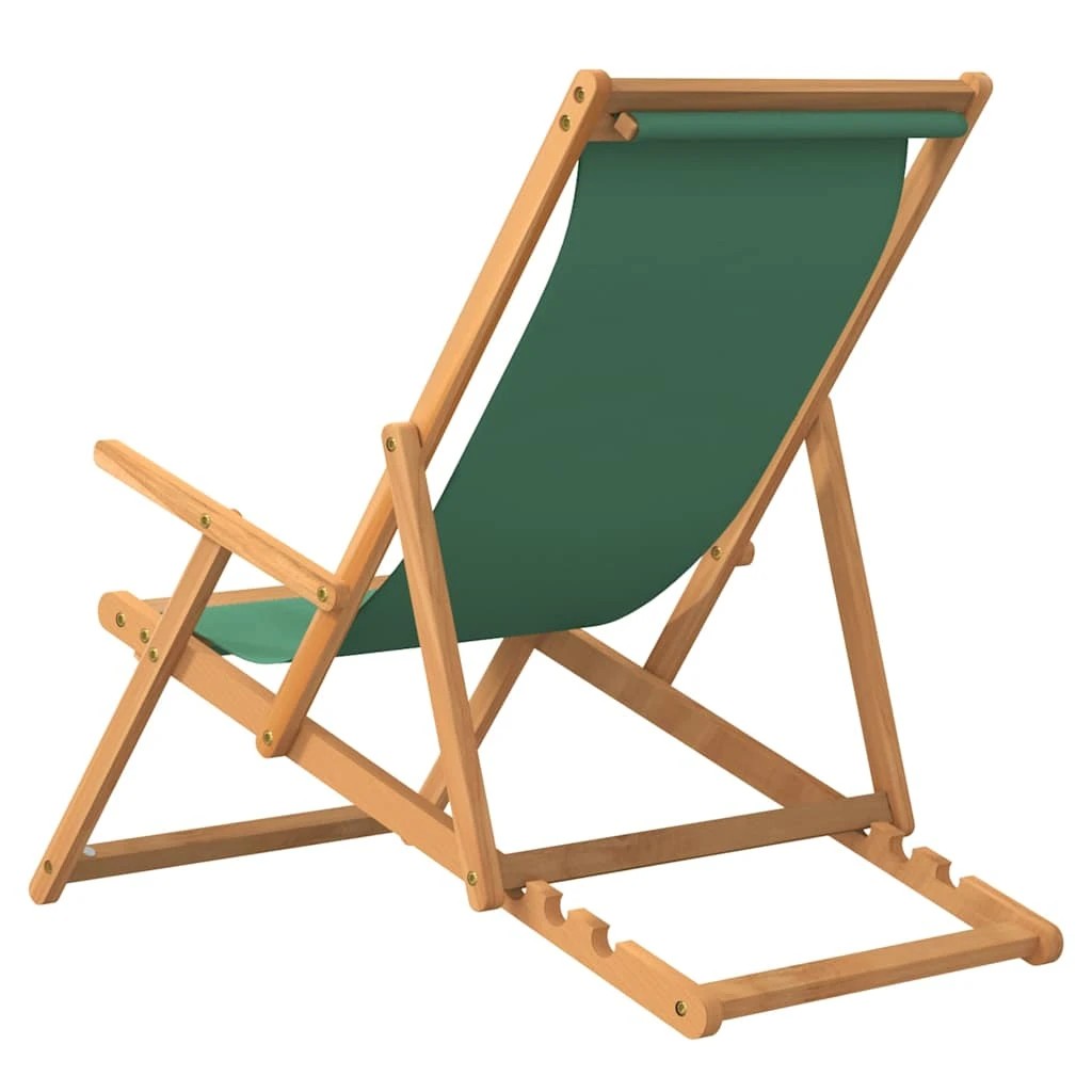 5 vidaXL Beach chair Foldable - Green, 5 of 8