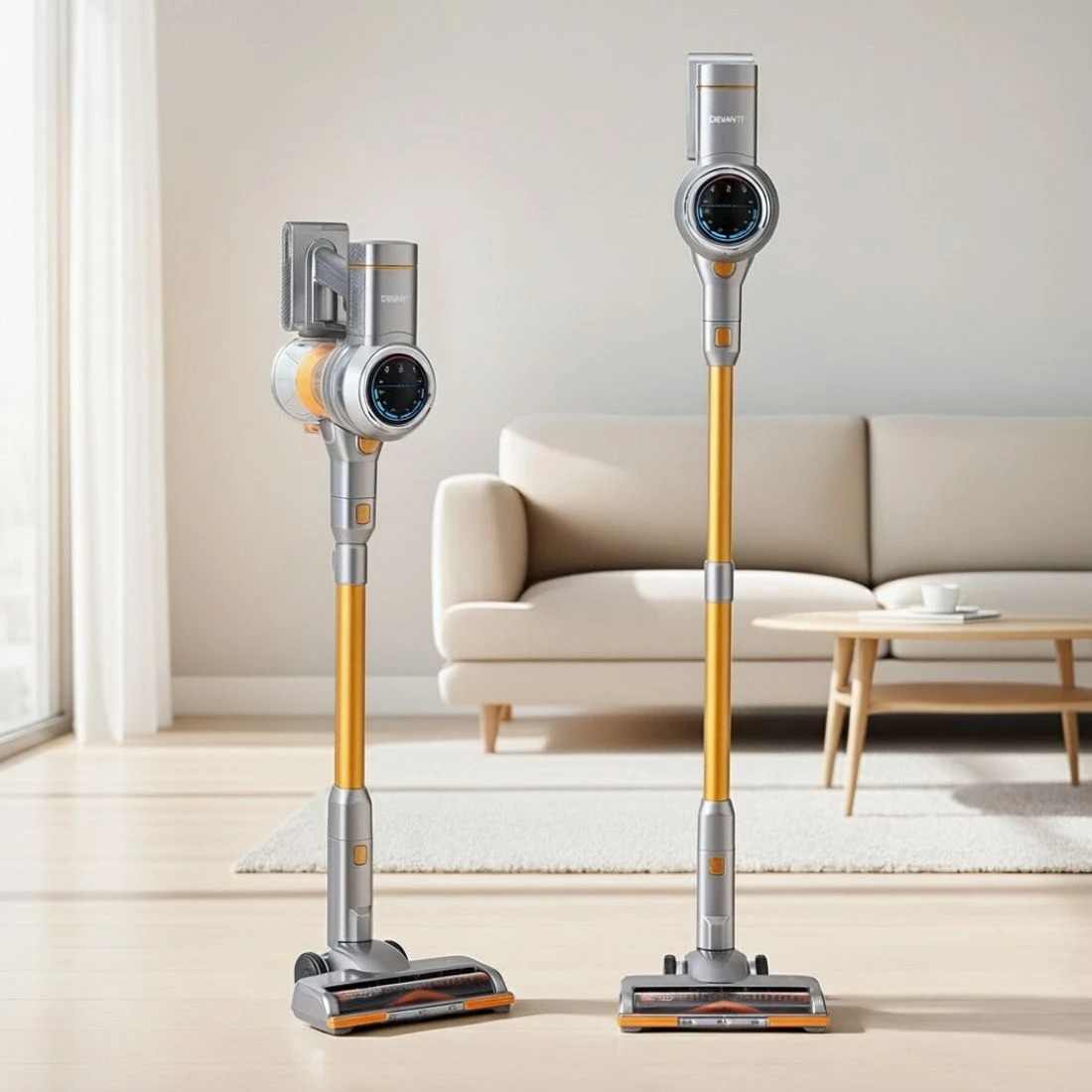 6 Devanti 300W Stick Vacuum Cleaner Cordless Self-Standing Golden - Gold, 6 of 6