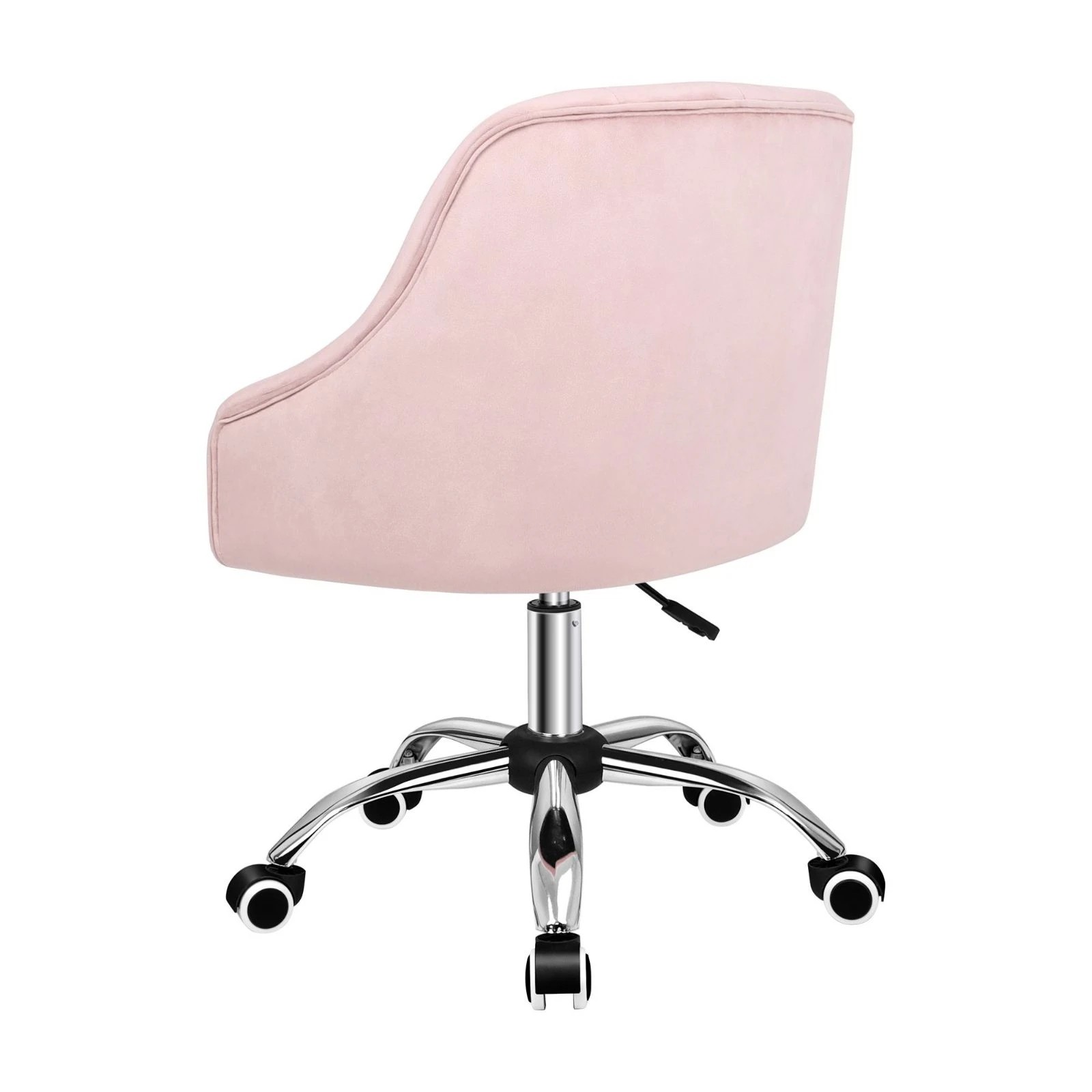 4 Alfordson Velvet Office Chair Computer Swivel Armchair Work Adult Kids - Pink, 4 of 10