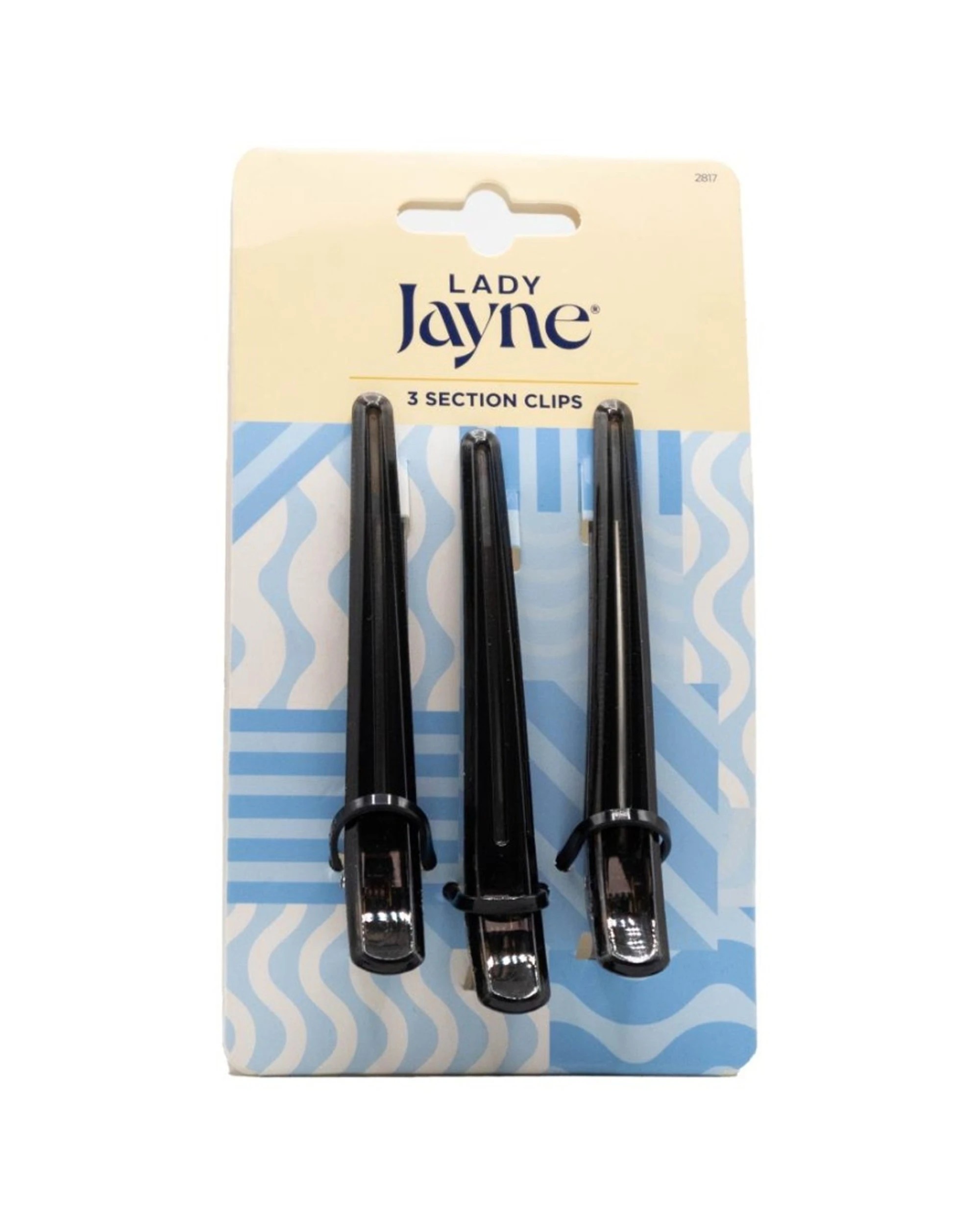 2 Lady Jayne 24x 3pc 3 Section Clips Set Womens Hair Accessories Metal Glossy Finish - Black, 2 of 3