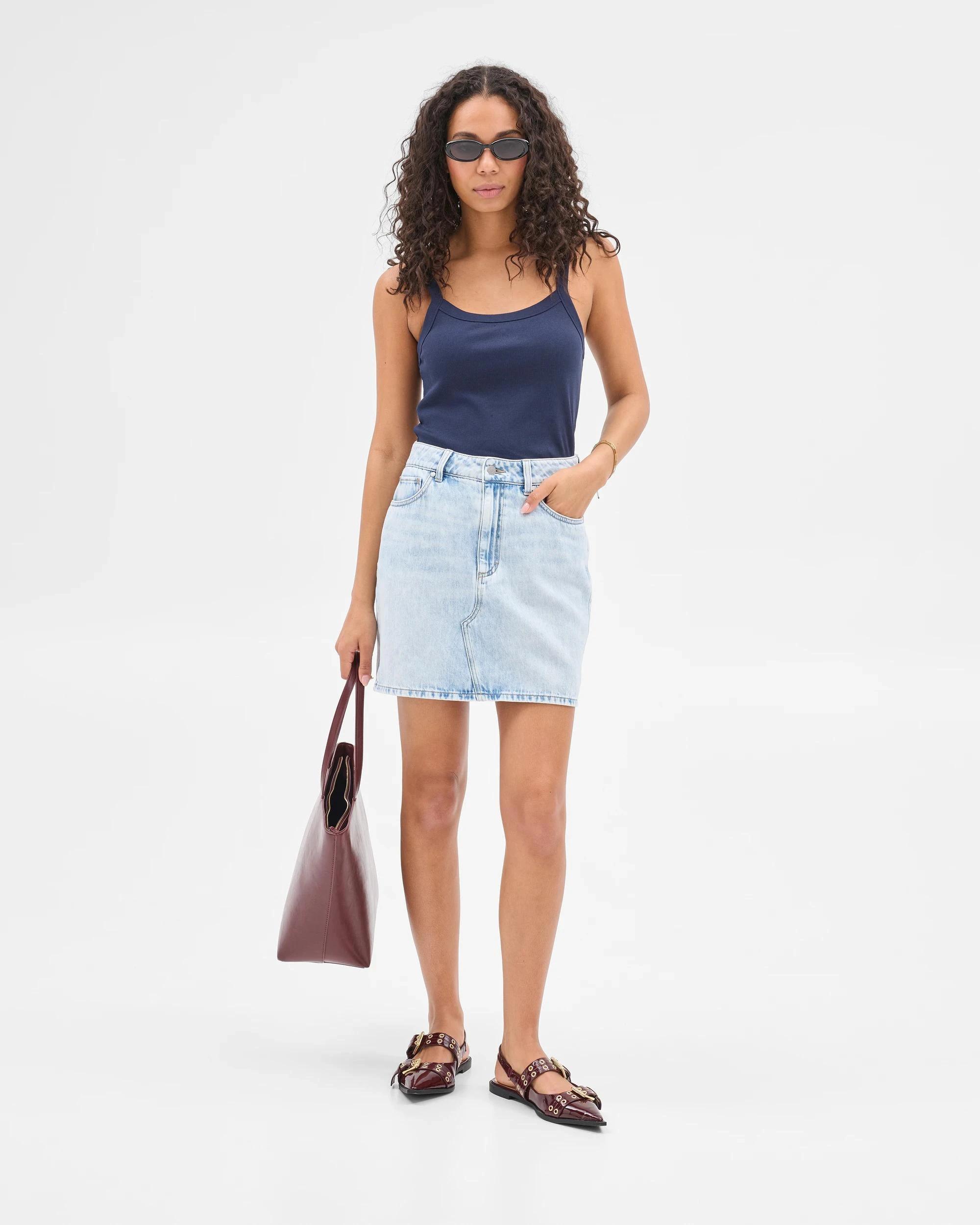 1 Target Denim Mini Skirt HYPER BLEACH, 1 of 7