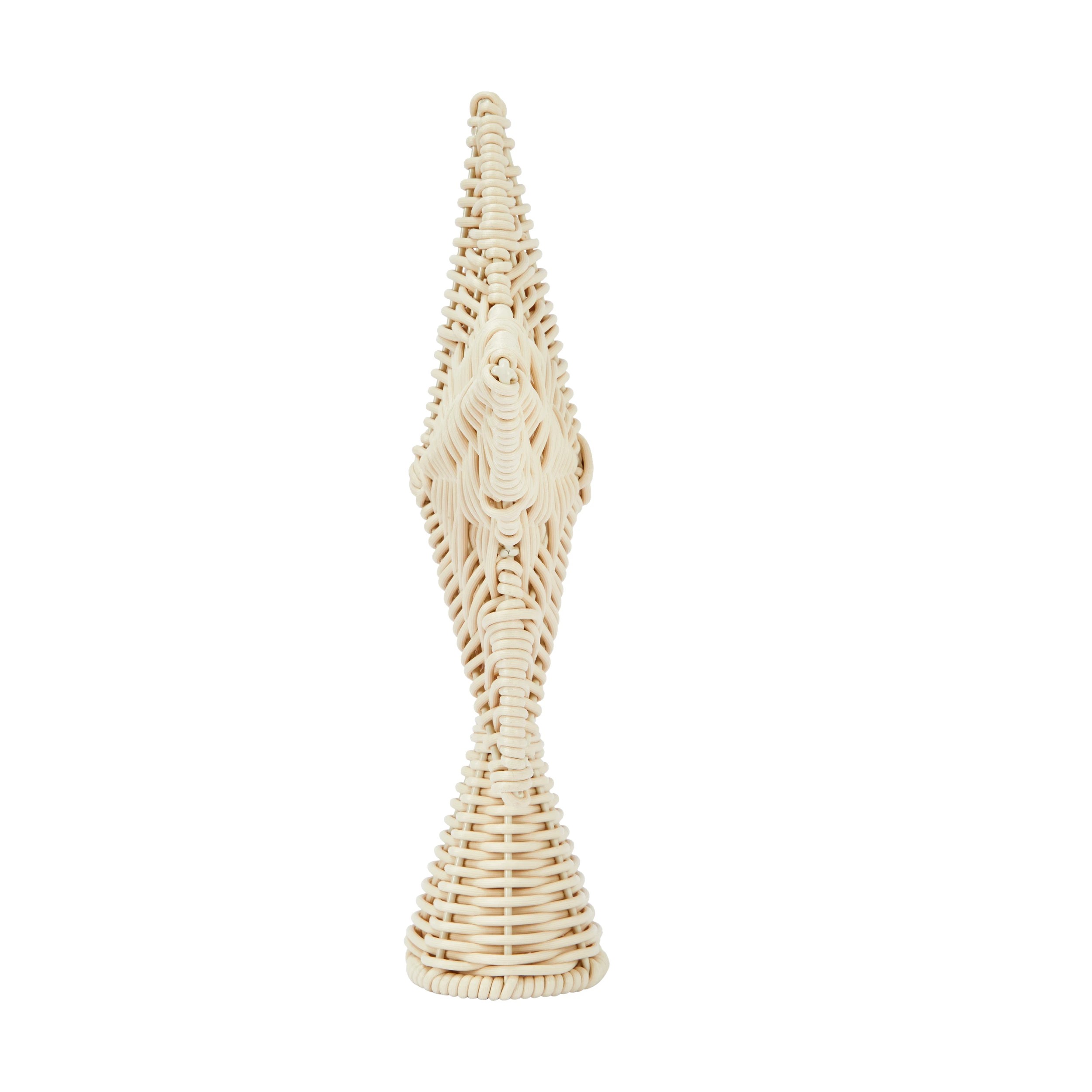 4 Faux Rattan Star Tree Topper, 4 of 6