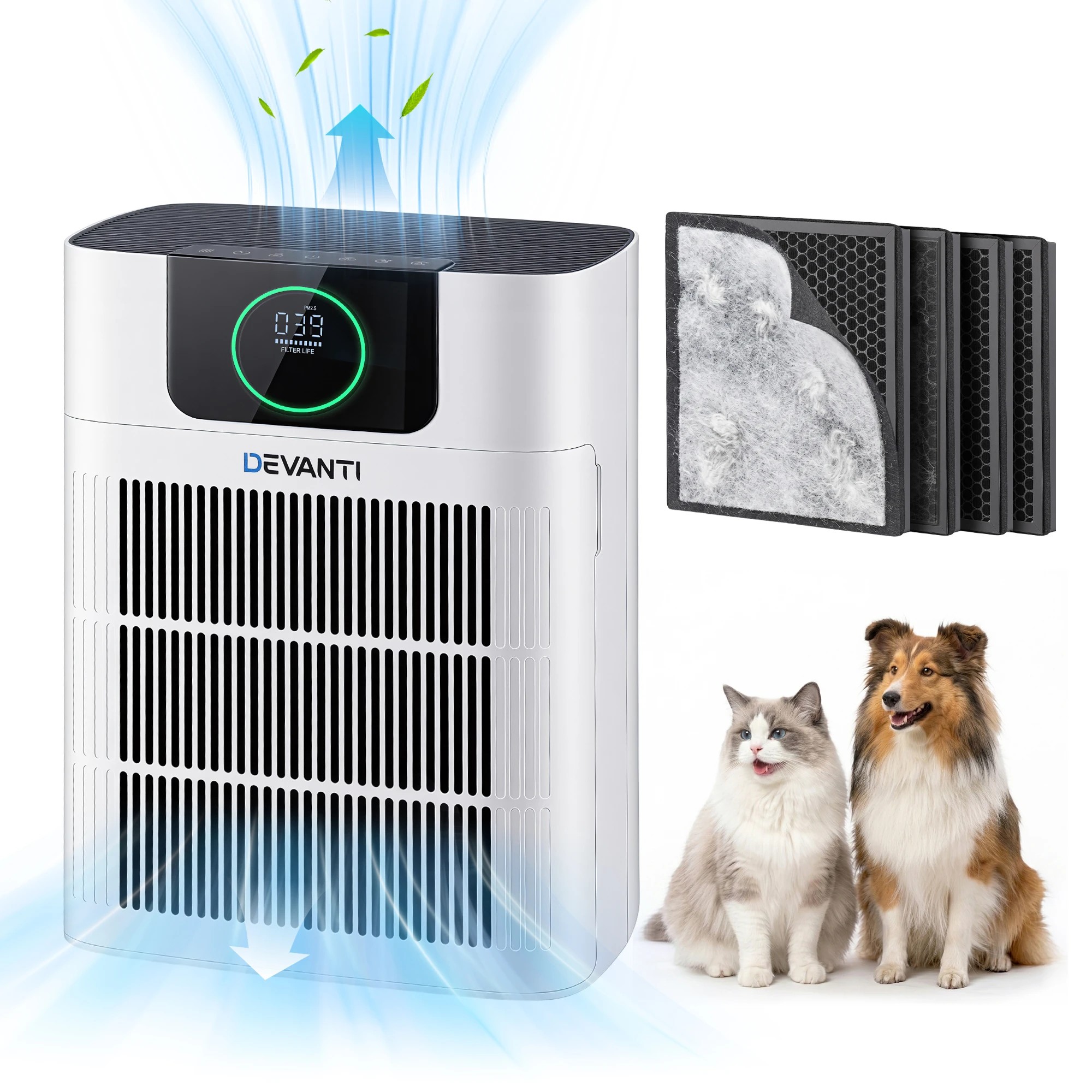 3 Devanti Pet Air Purifier With H12 HEPA Filter And Spare Filter - Multi, 3 of 9