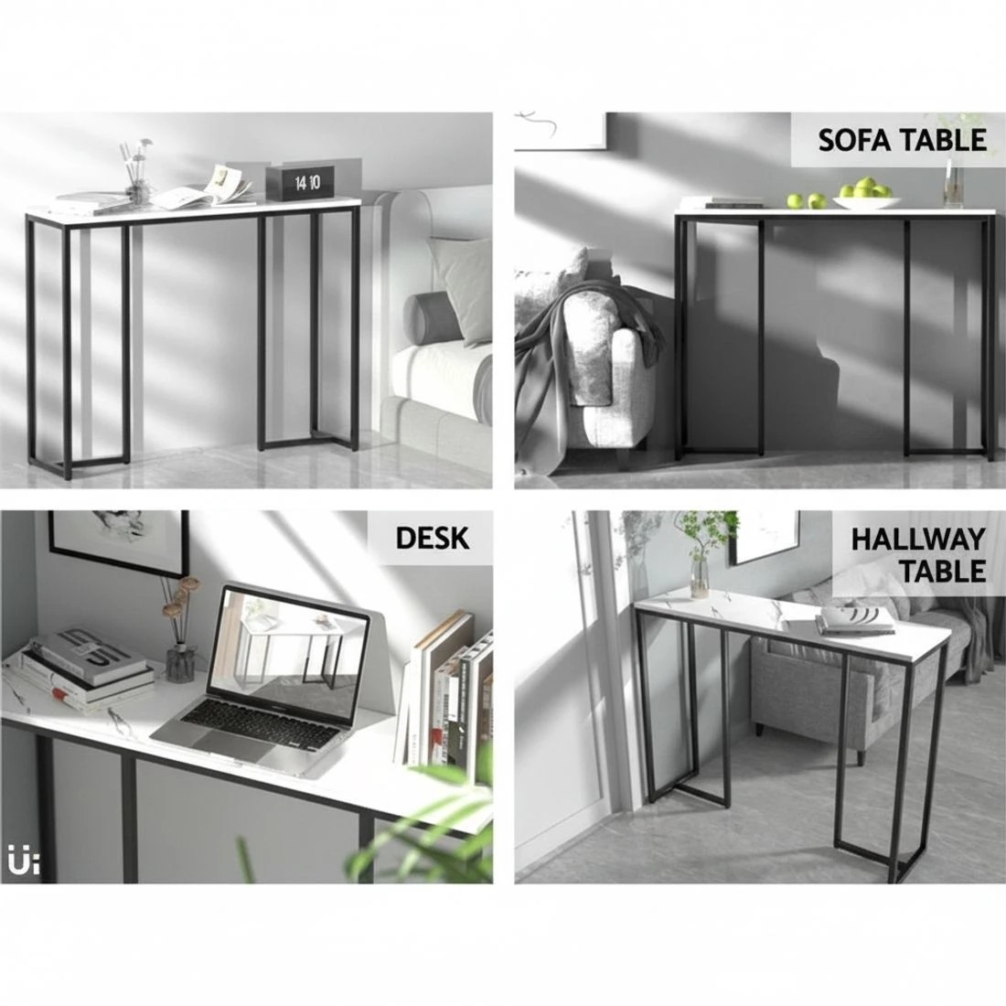 8 Artiss Console Table Marble Effect Frenisha - White, 8 of 8