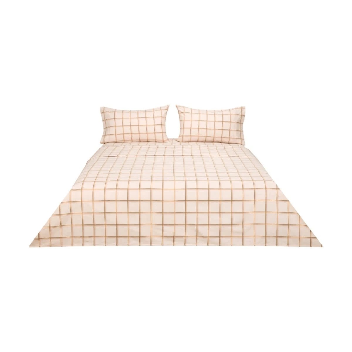 6 Flannelette Cotton Check Sheet Set - Queen Bed, Pink, 6 of 7