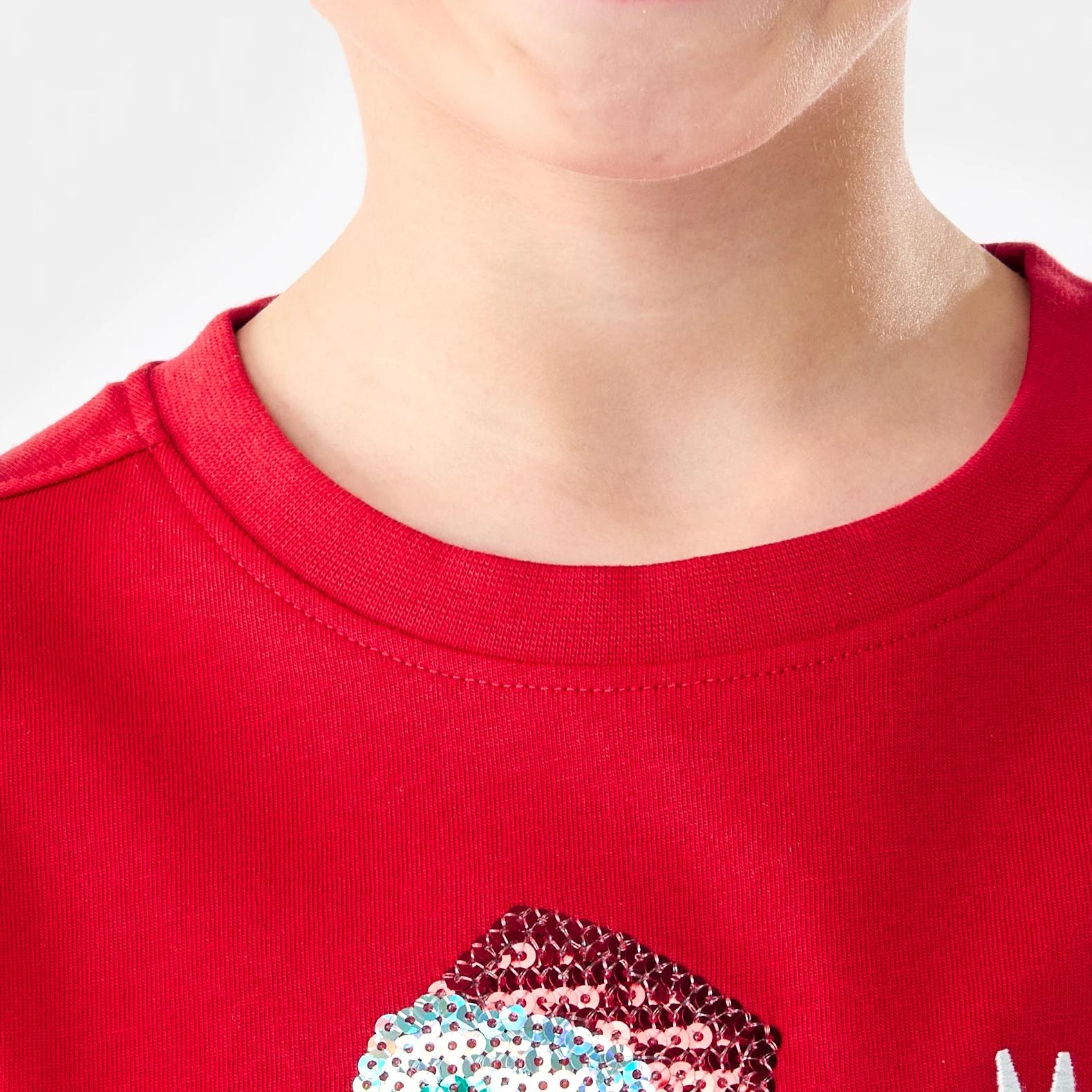 5 Christmas Applique T-shirt Red Dino, 5 of 7